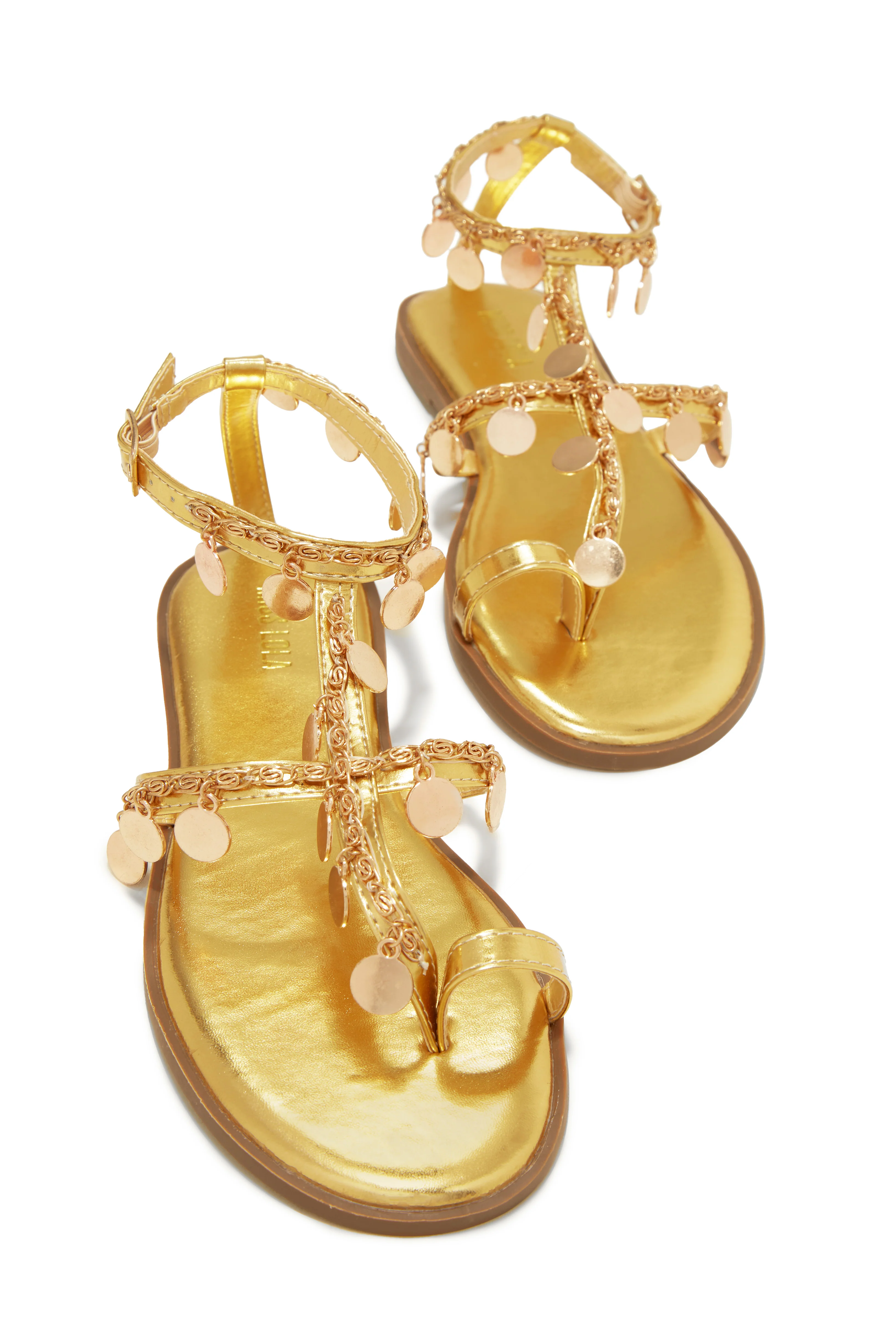 Absolute Paradise Chain Embellished Sandals - Black - Image 5