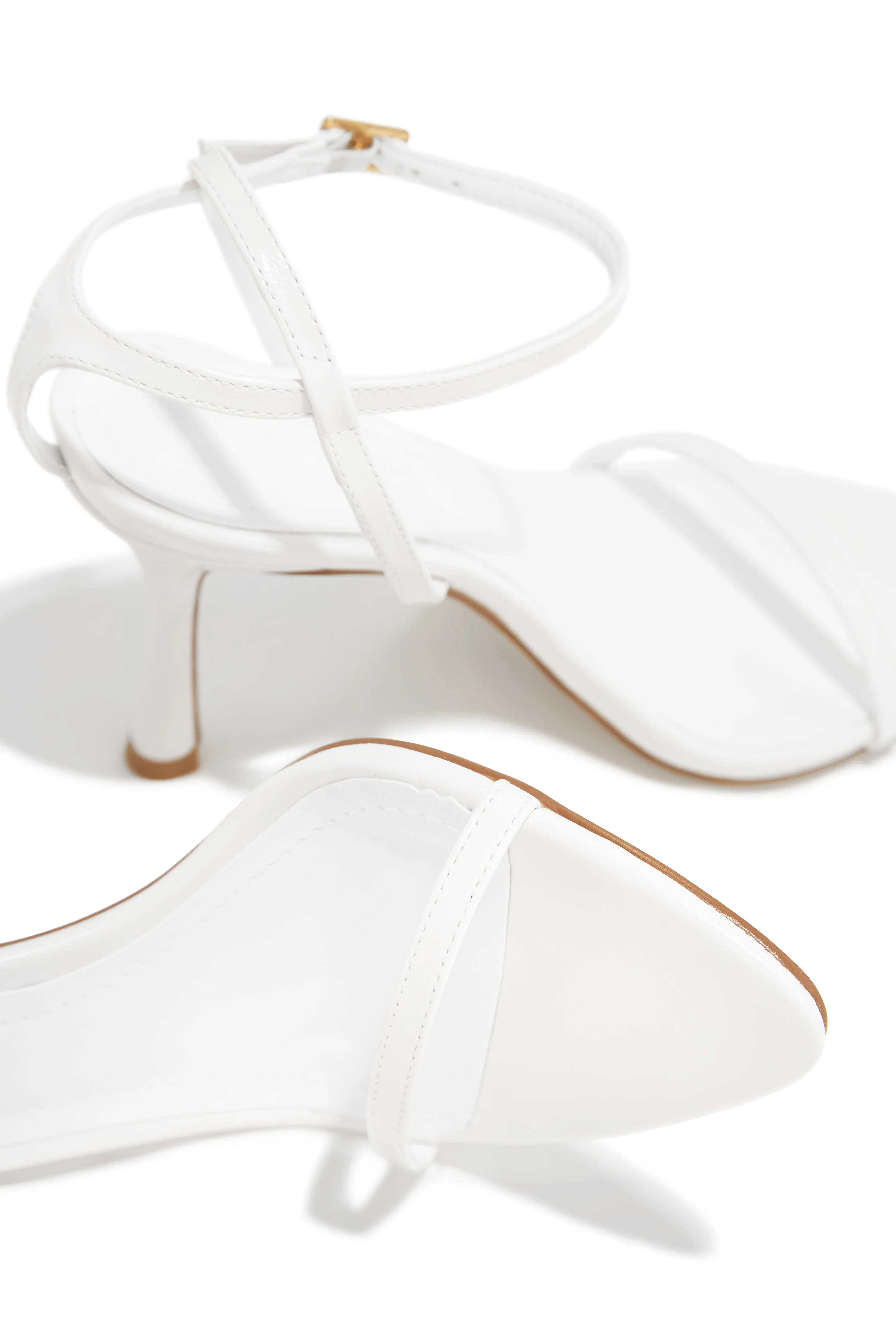 Adrienne Single Sole Heels - White - Image 4