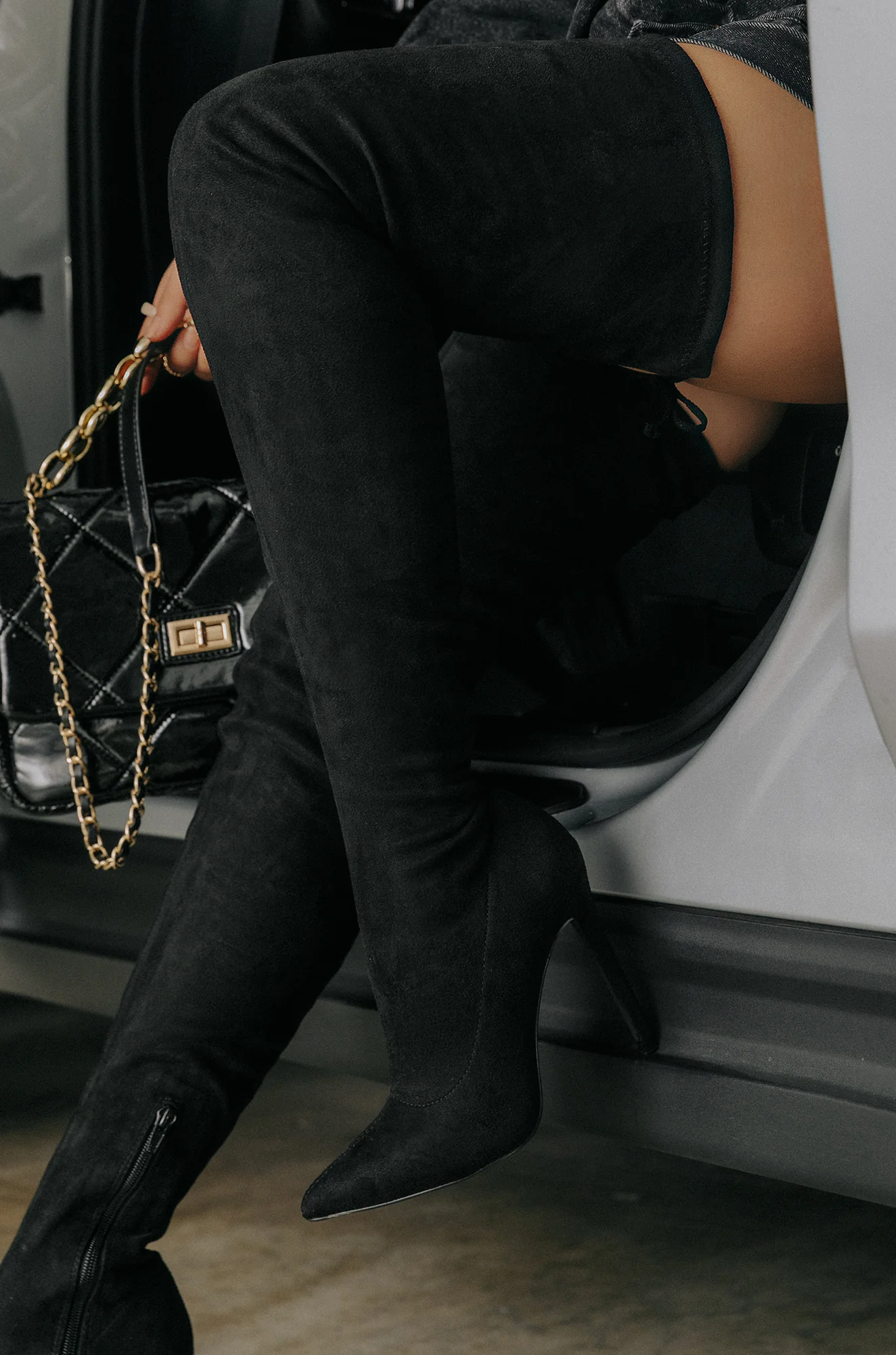 Aim High Over The Knee Boots - Black - Image 3