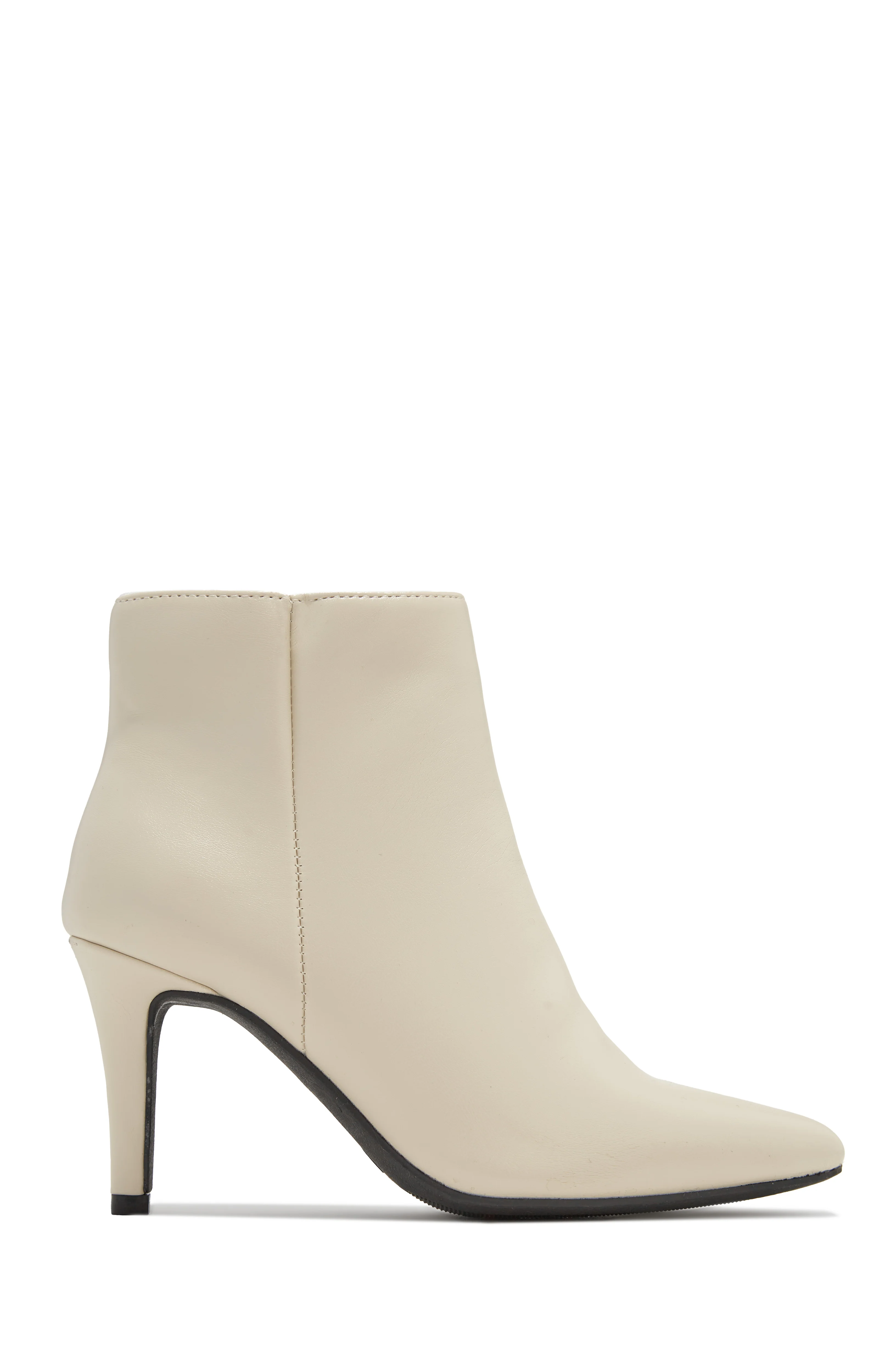 Alanah Mid Heel Ankle Boots - Bone - Image 4