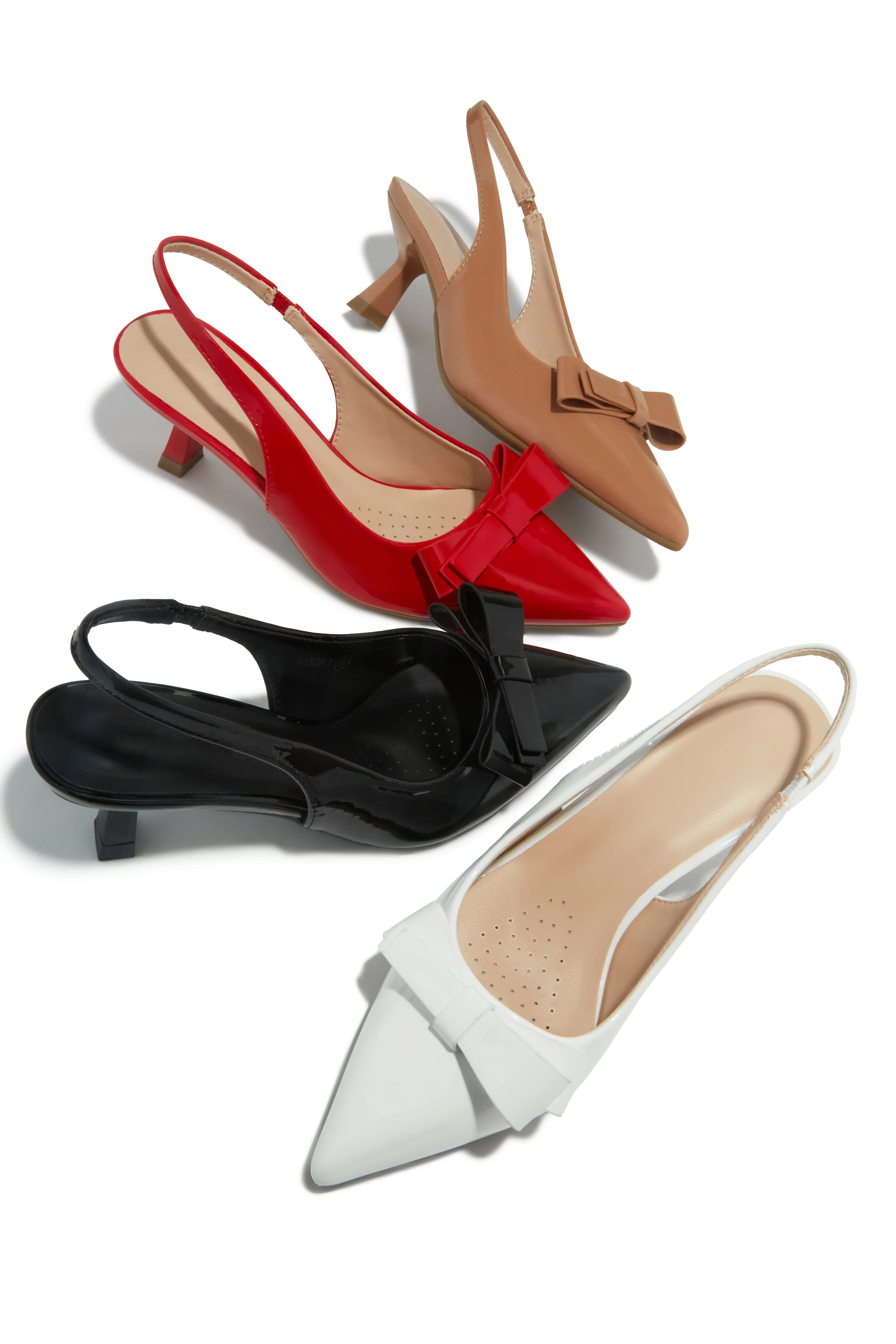 Alayna Mid Heel Slingback Pumps - Nude - Image 5