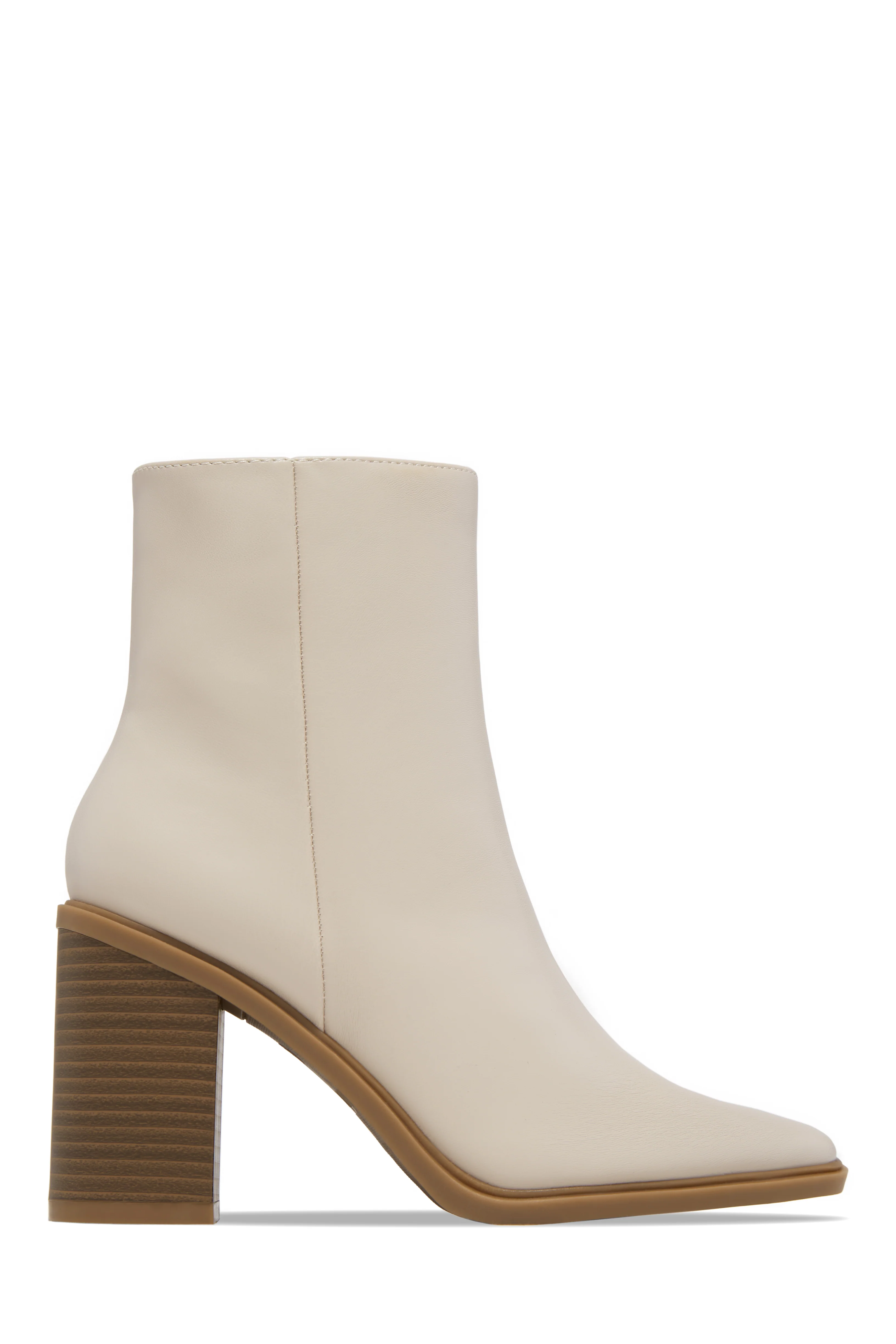 Alette Block Heel Ankle Boots - Ivory - Image 6