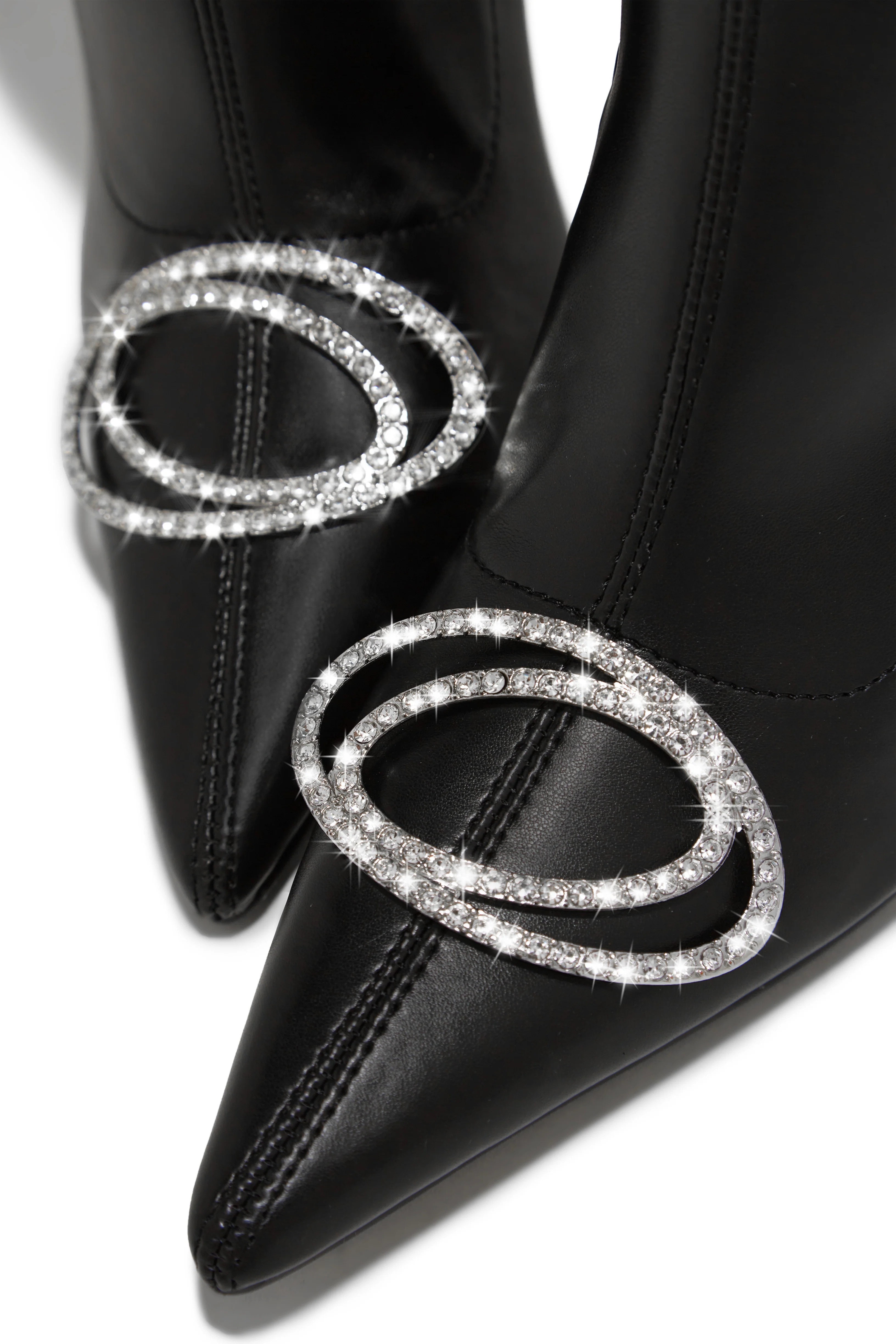 Alisa Embellished Ankle Boots - Black - Image 3
