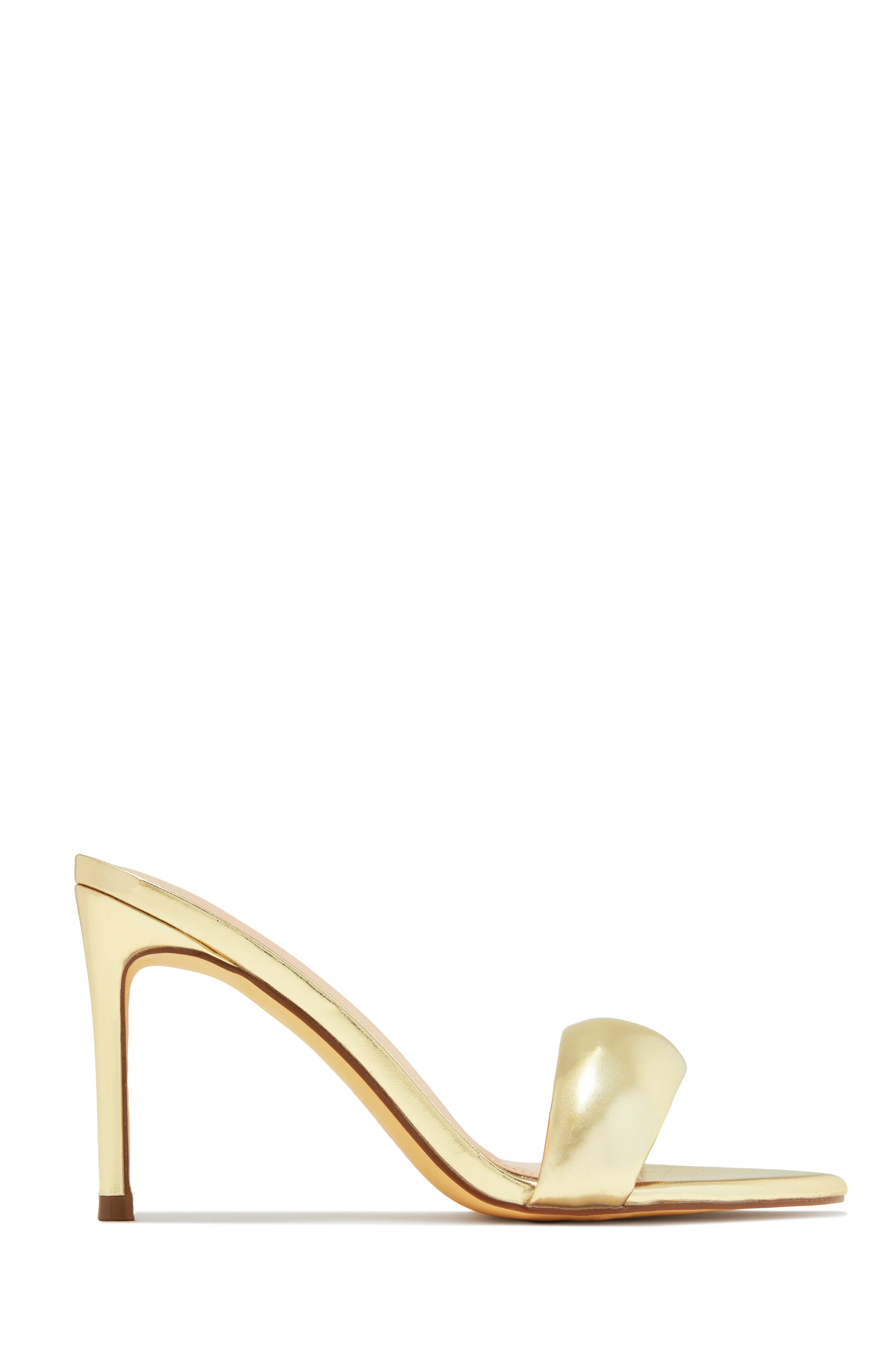 Alisha Mid Heel Mules - Gold - Image 6