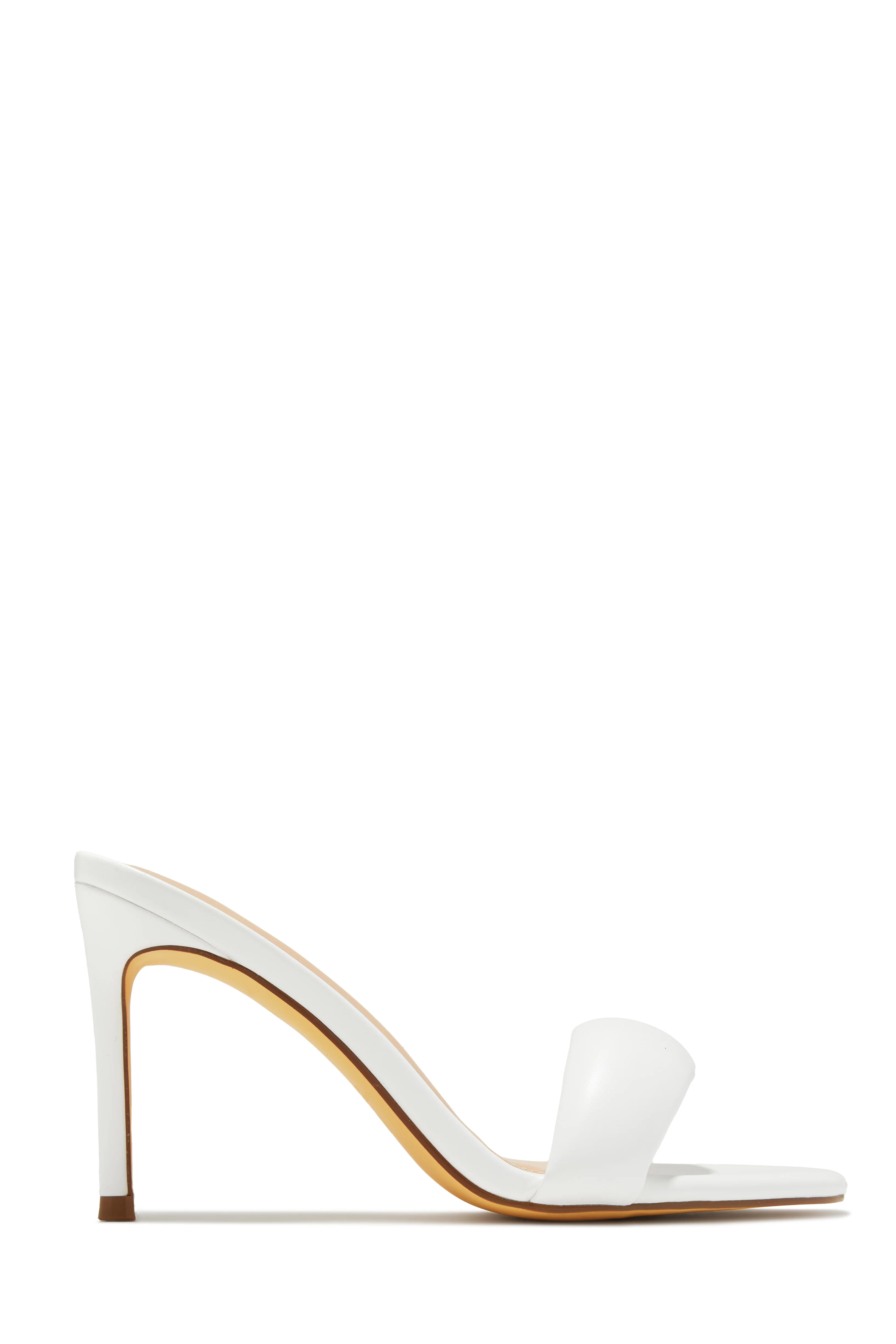Alisha Mid Heel Mules - White - Image 5
