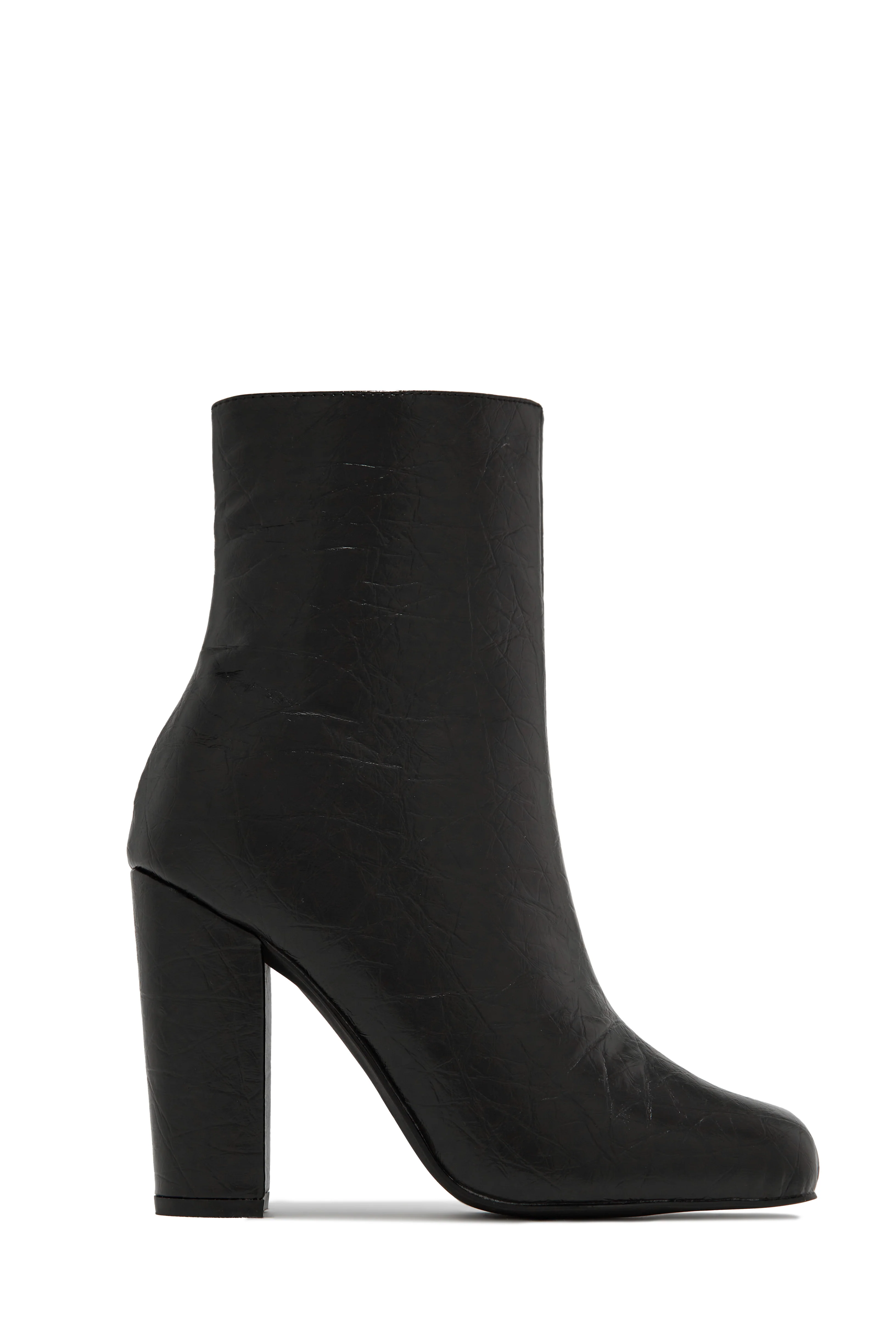 Alura Toe Split Block Heel Ankle Boots - Silver - Image 12
