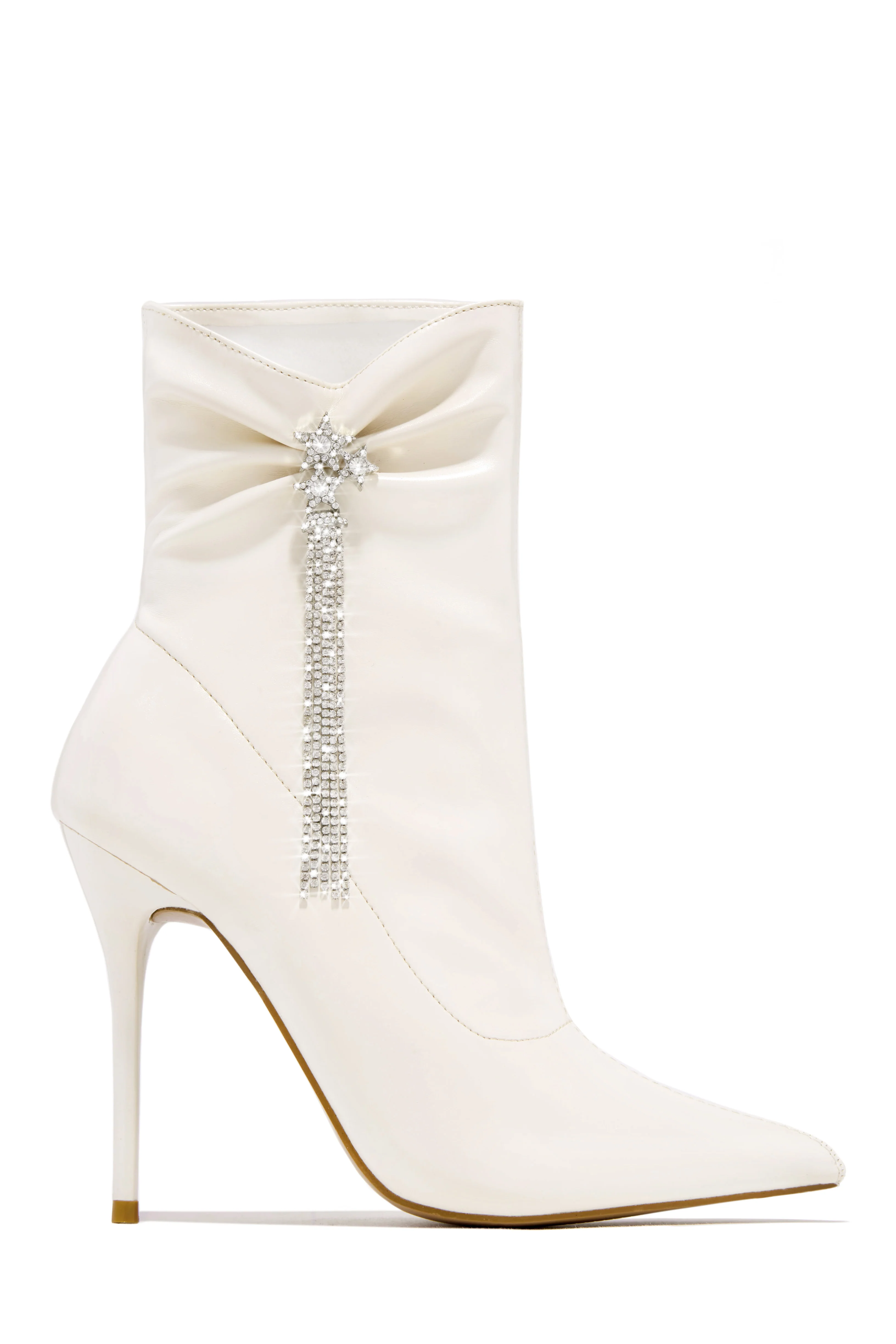 Always A Party Embellished Pointed Toe Bootie - Denim - Image 9