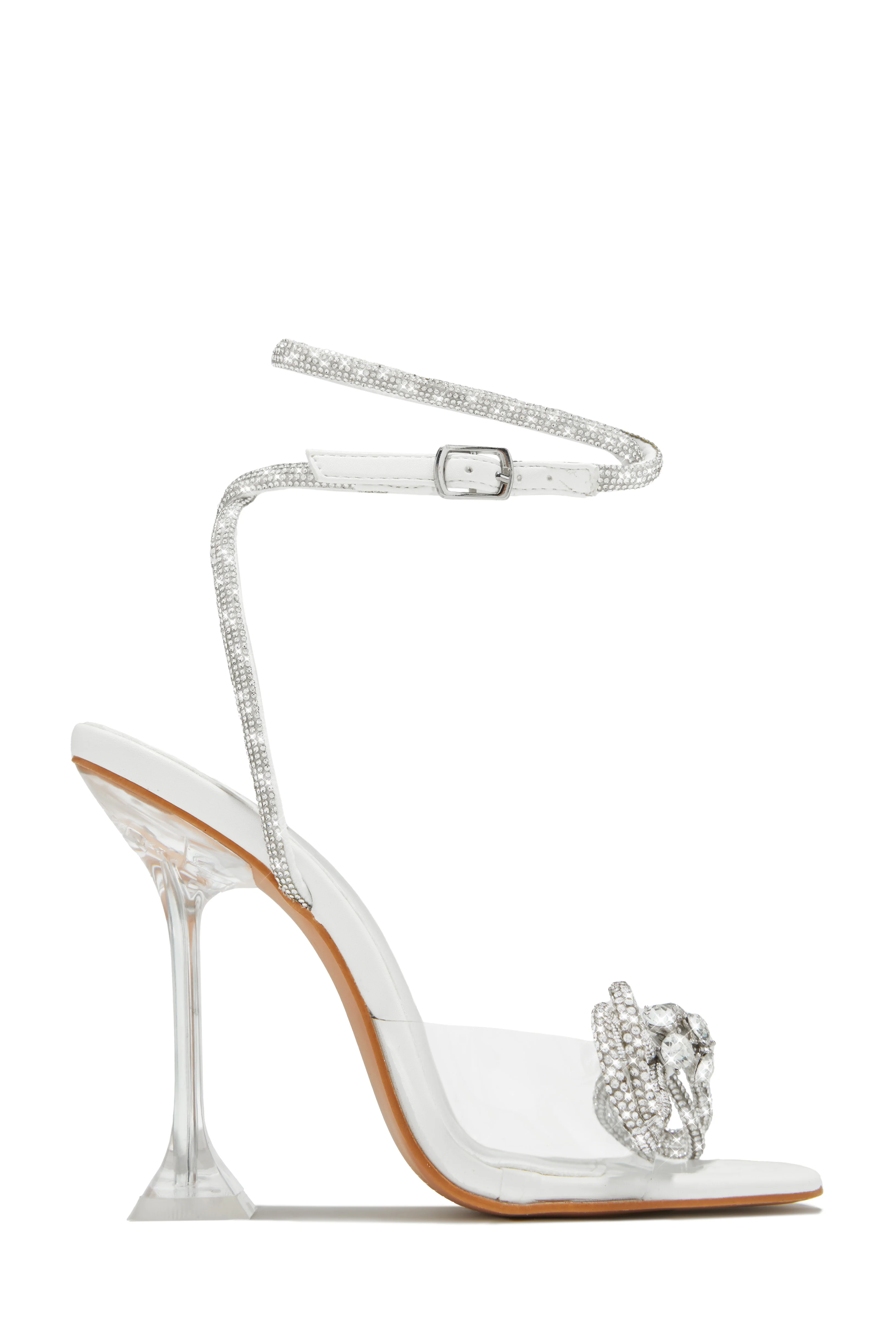 Amaria Embellished Bow Strap High Heels - Leopard - Image 7
