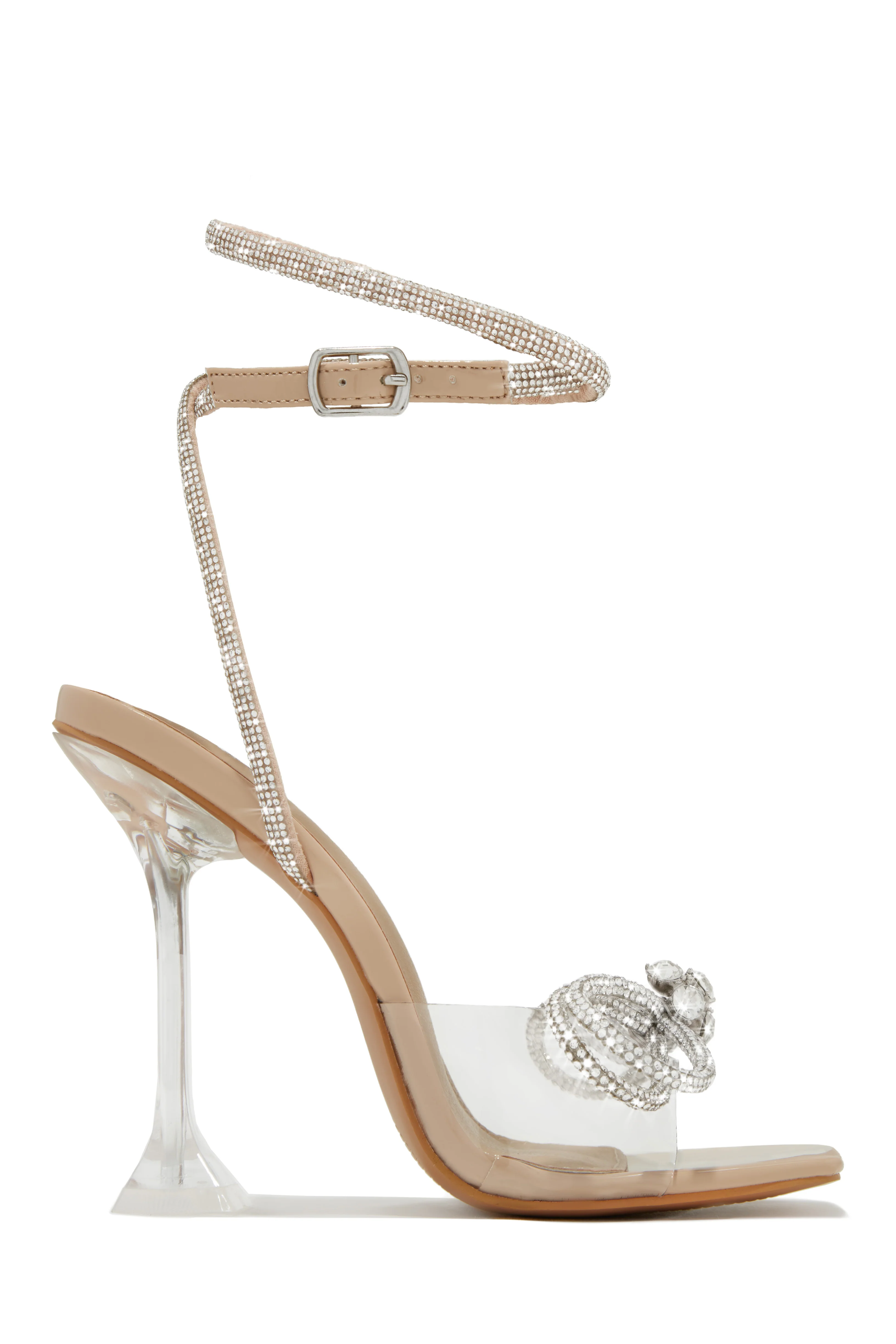 Amaria Embellished Bow Strap High Heels - Multi - Image 9