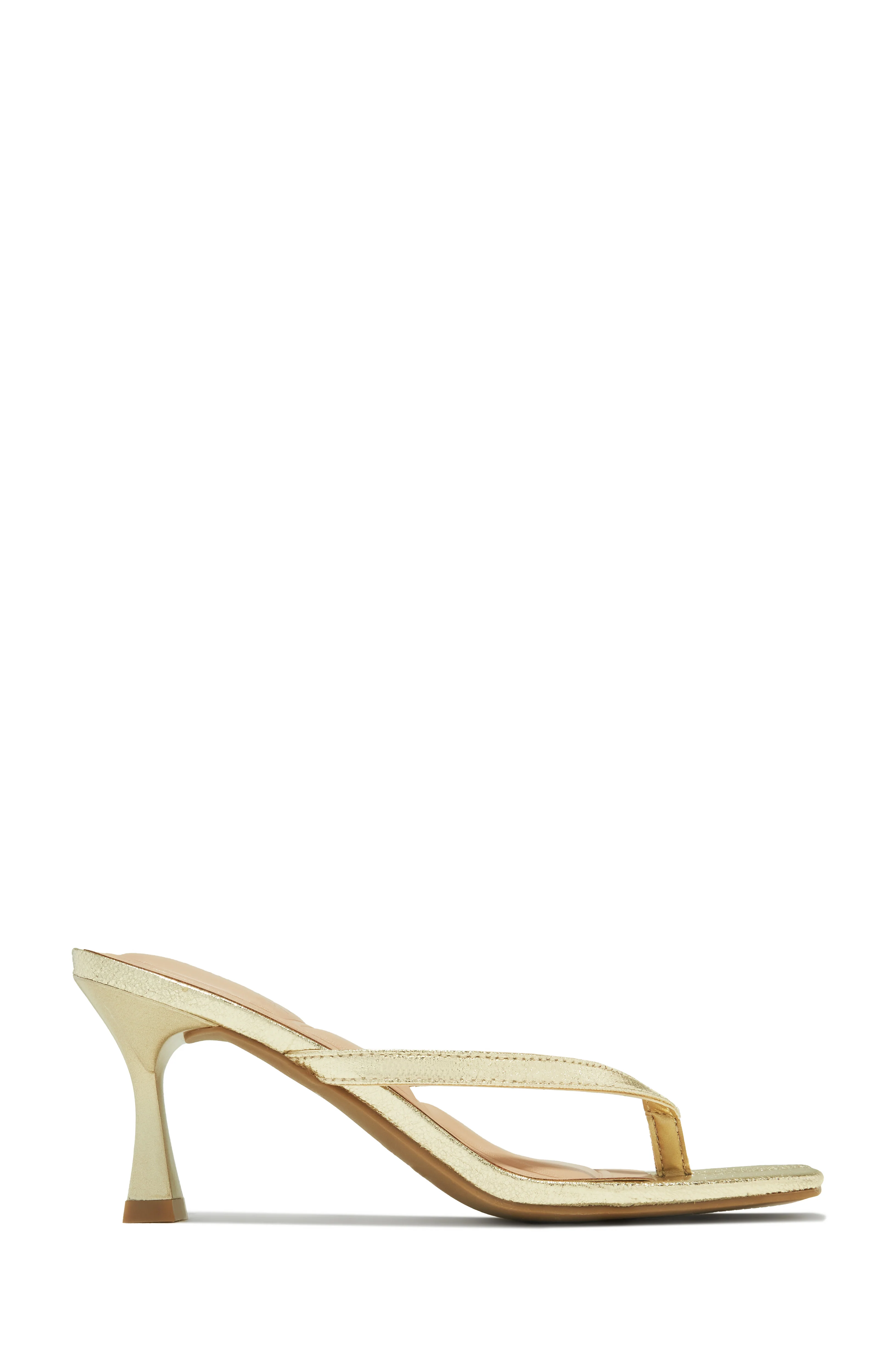 Angelie Mid Heel Mules - Gold - Image 6