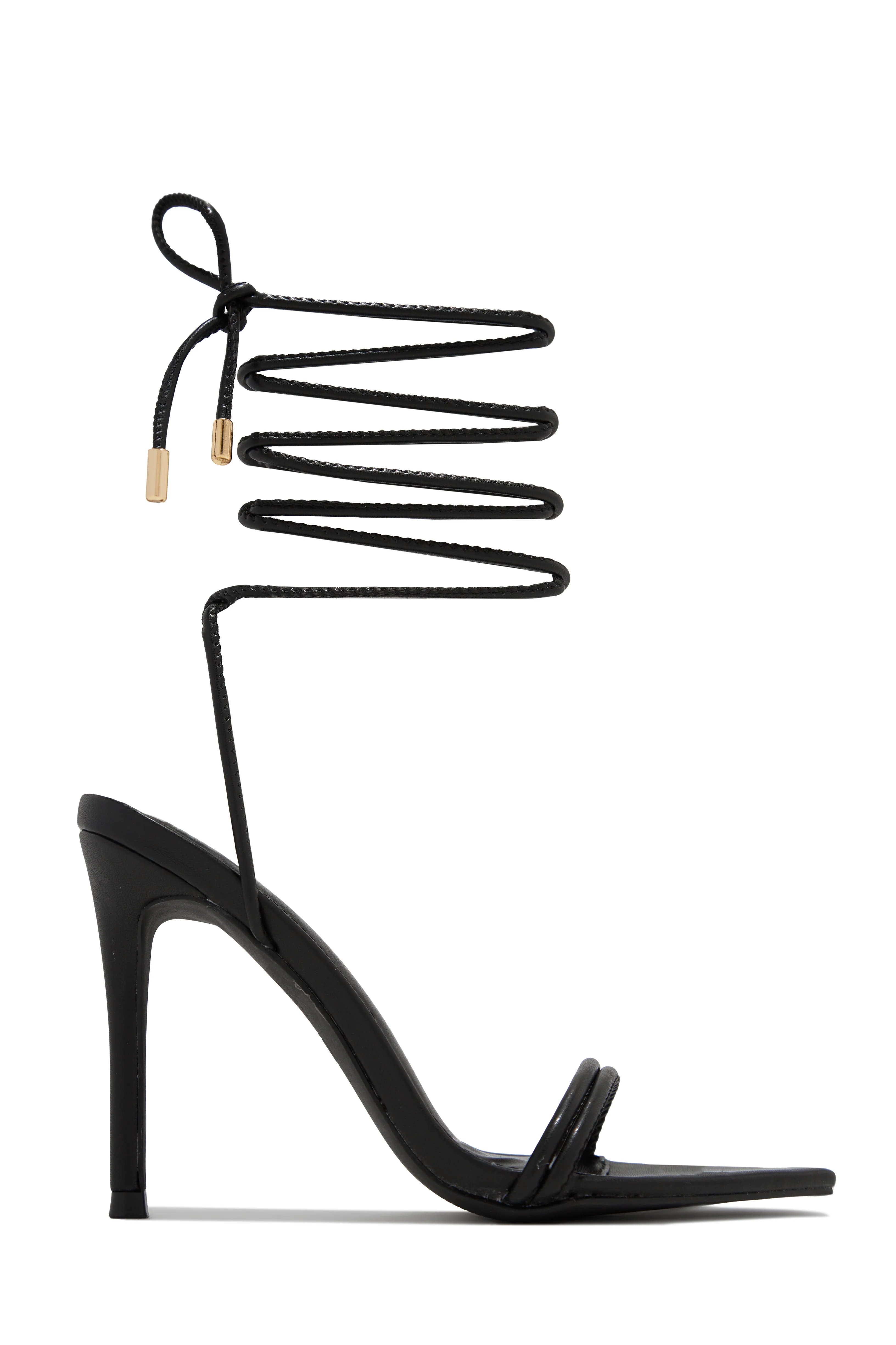 Anisah Lace Up High Heels - Silver - Image 6