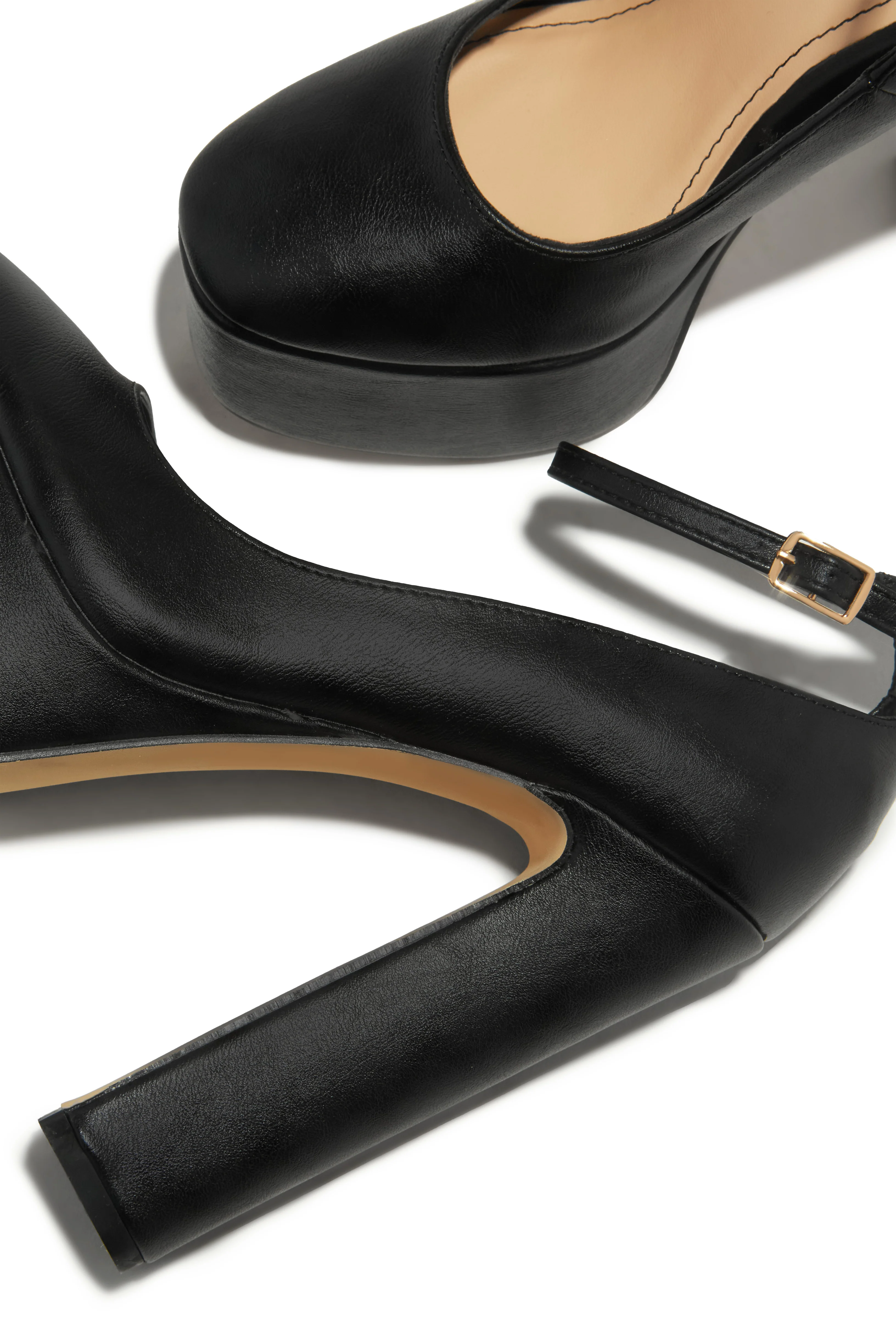 Annabelle Platform Block Heels - Black - Image 2