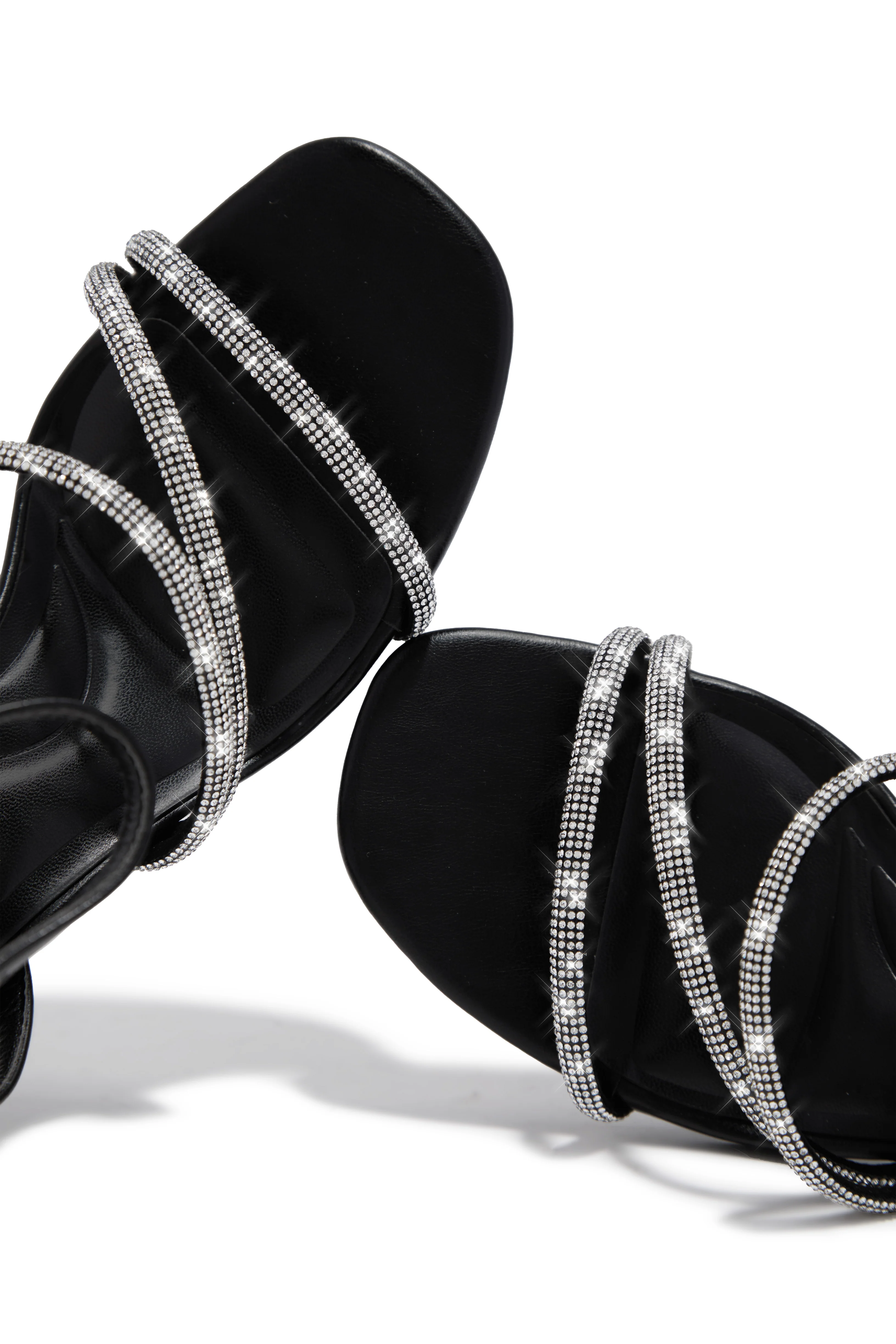 Annalise Embellished Mid Heels - Black - Image 2