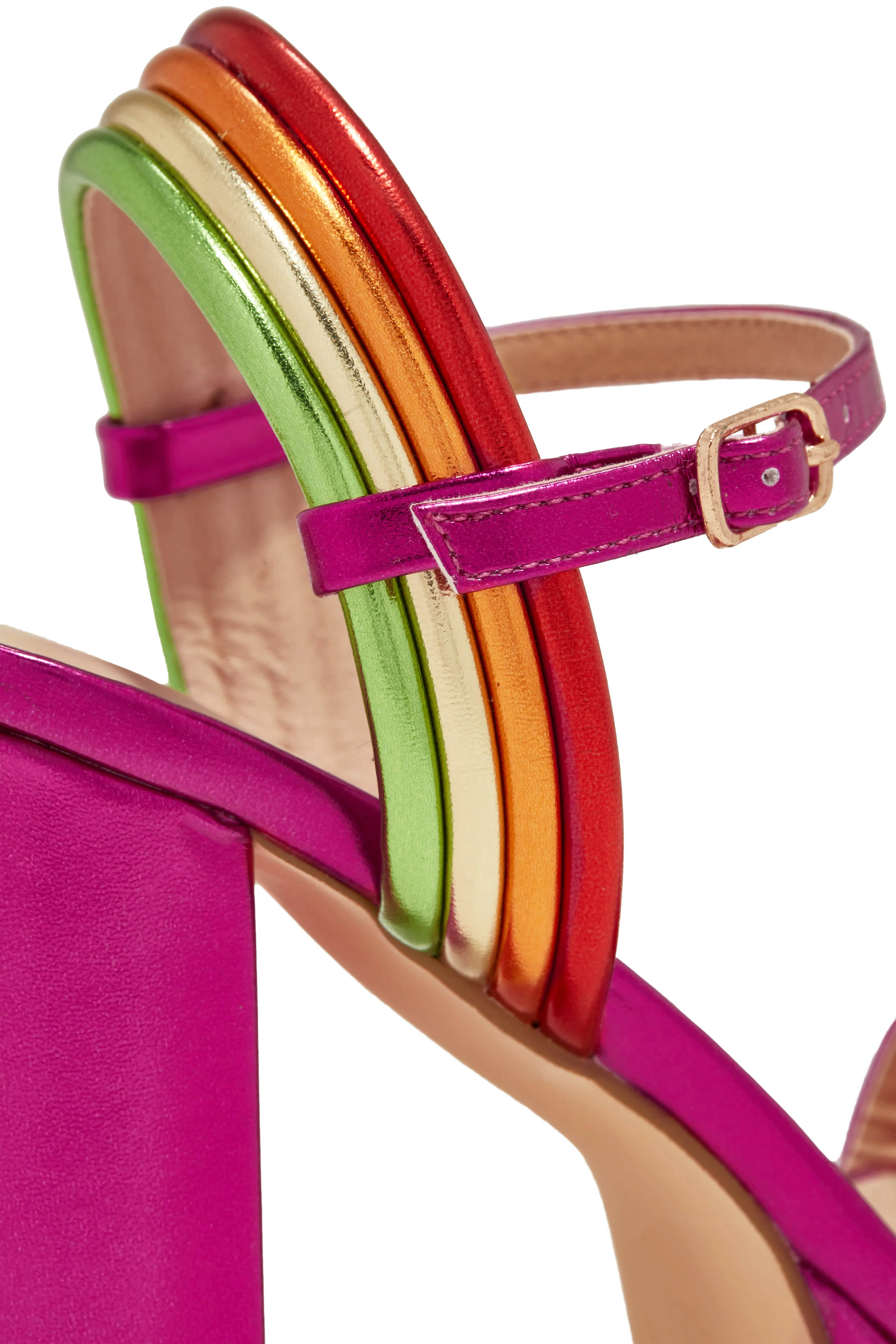 Ariana Block Platform High Heels - Pink - Image 6