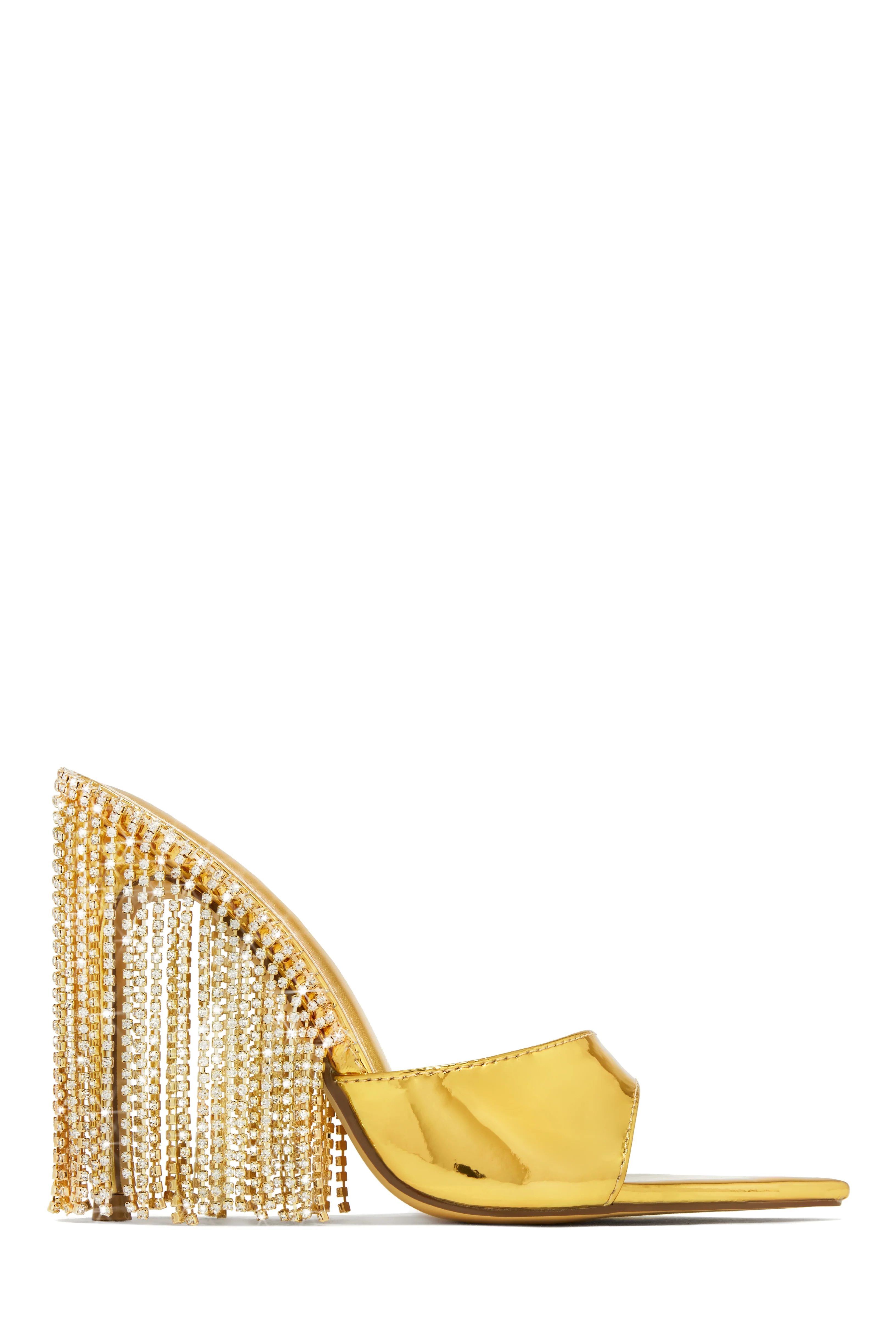 Atelier Dangle Embellished High Heel Mules - Nude - Image 7