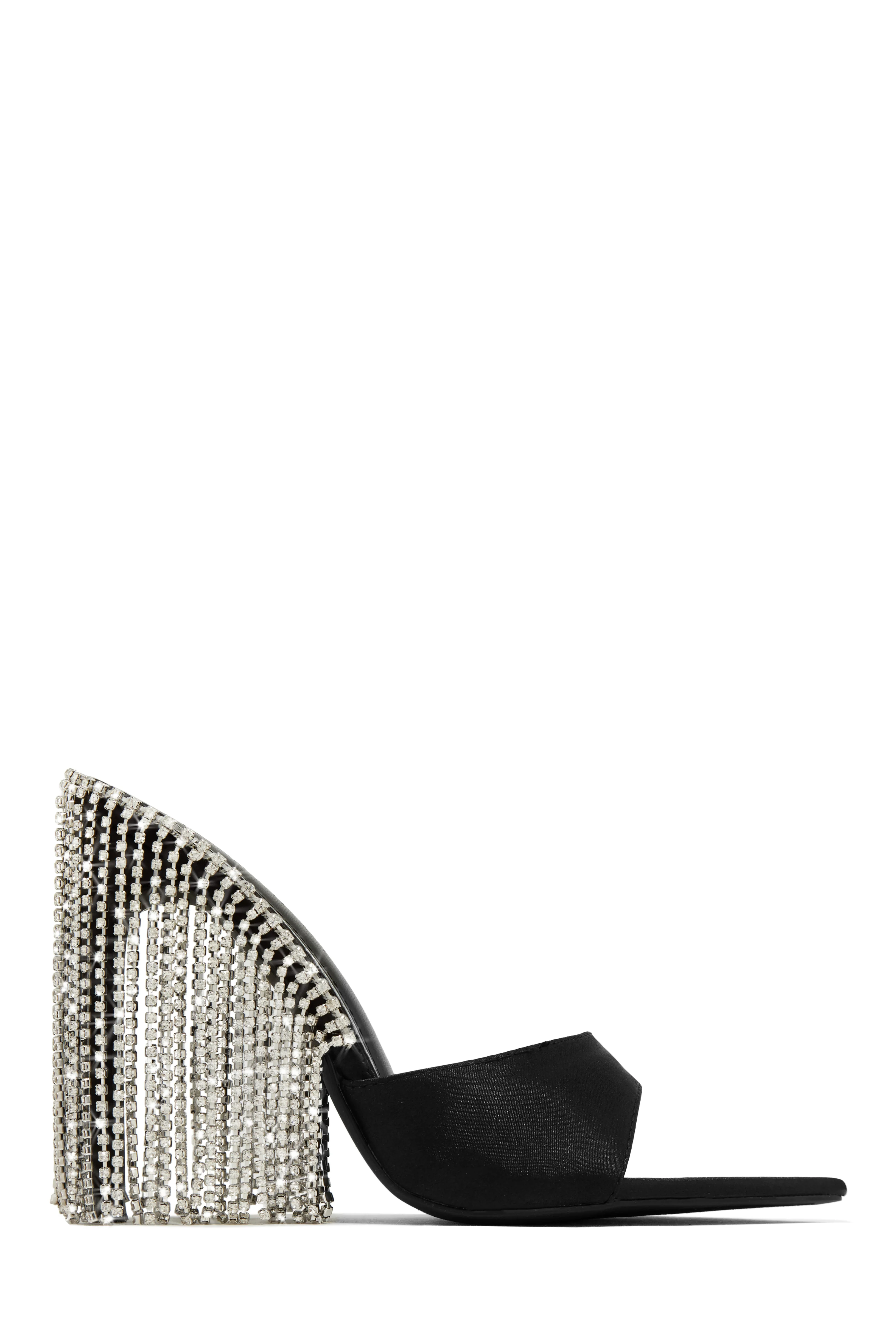 Atelier Dangle Embellished High Heel Mules - Silver - Image 7
