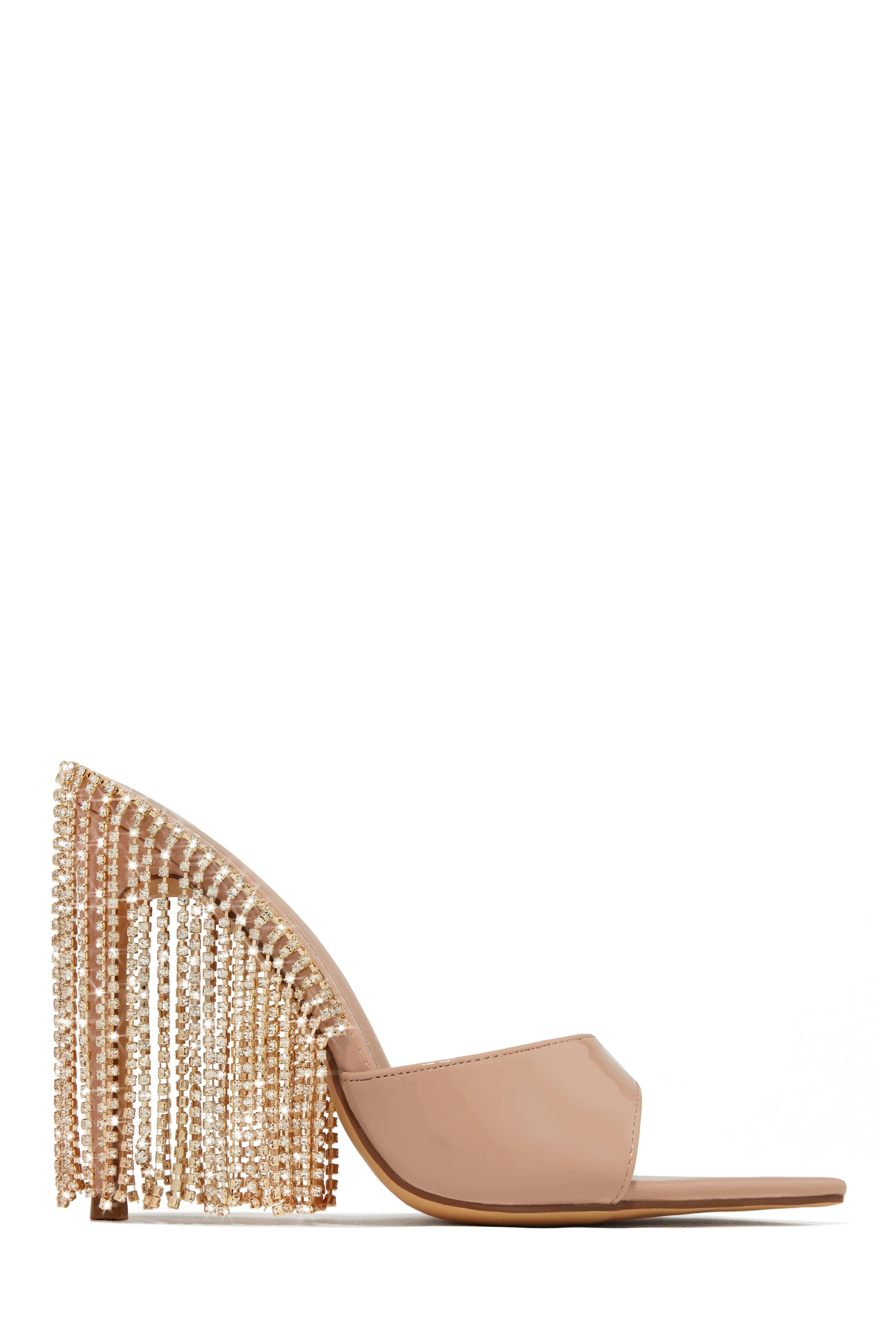 Atelier Dangle Embellished High Heel Mules - Silver - Image 9