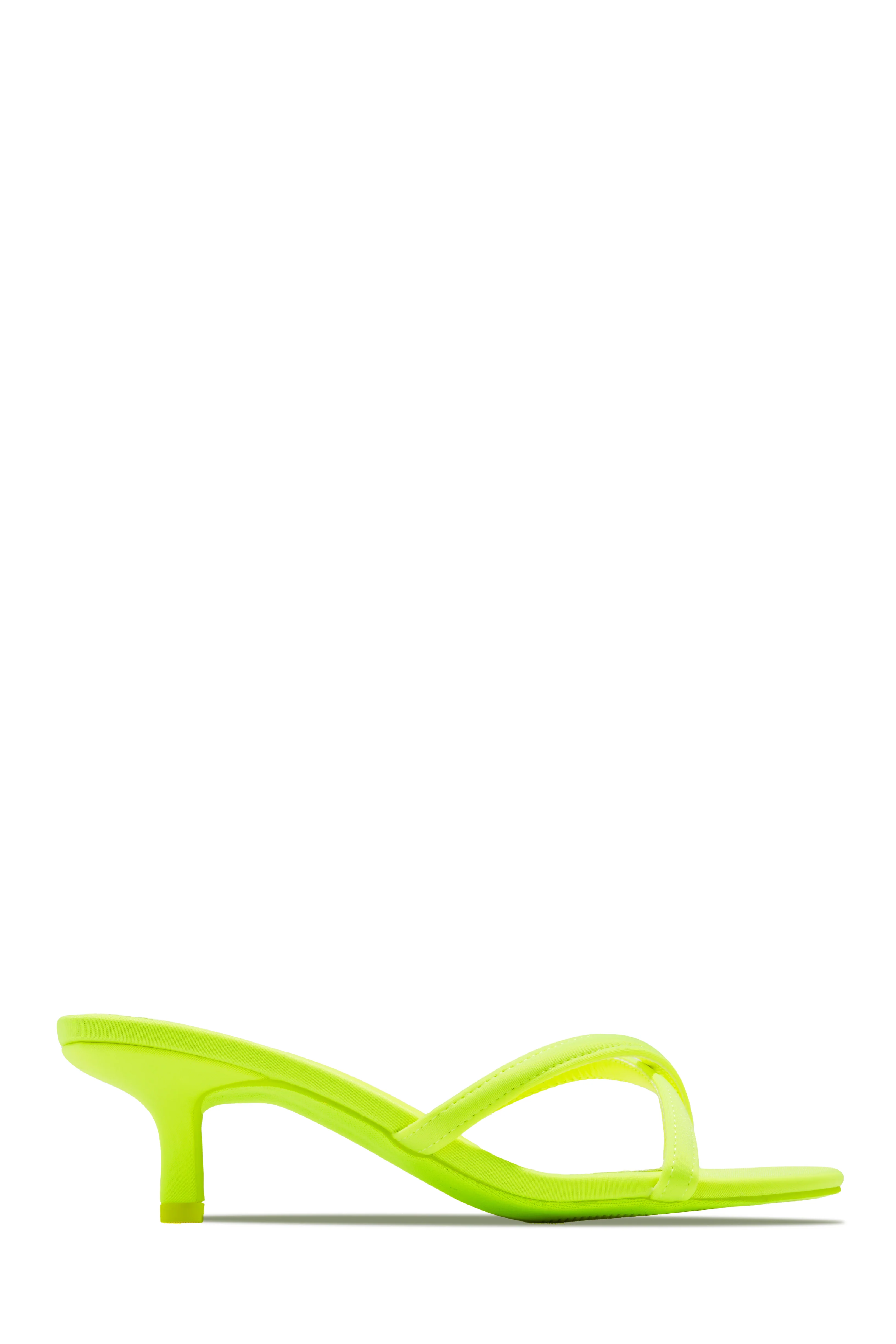 Aylina Kitten Heel Mules - Yellow - Image 4
