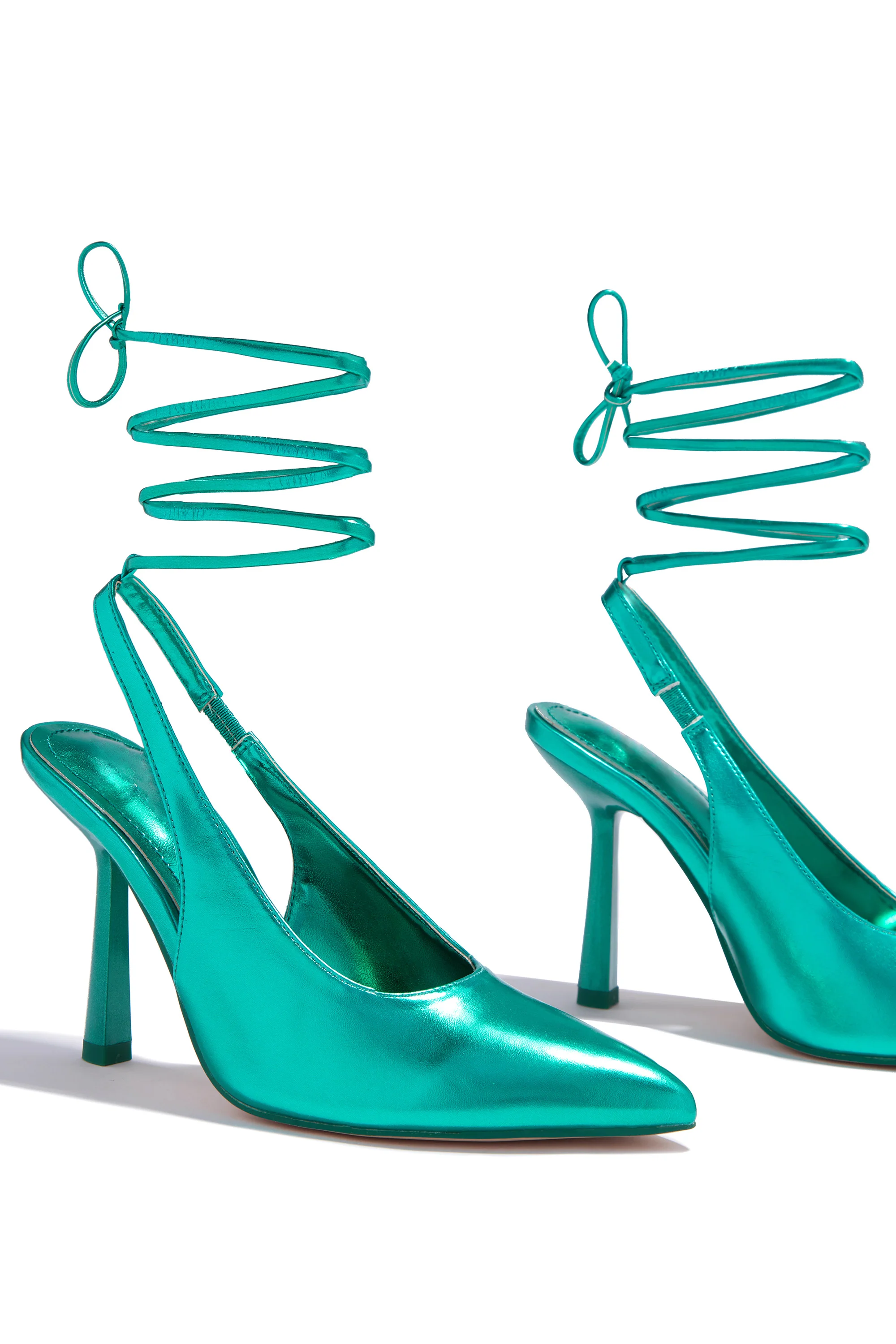 Azriel Lace Up Pumps - Blue - Image 3