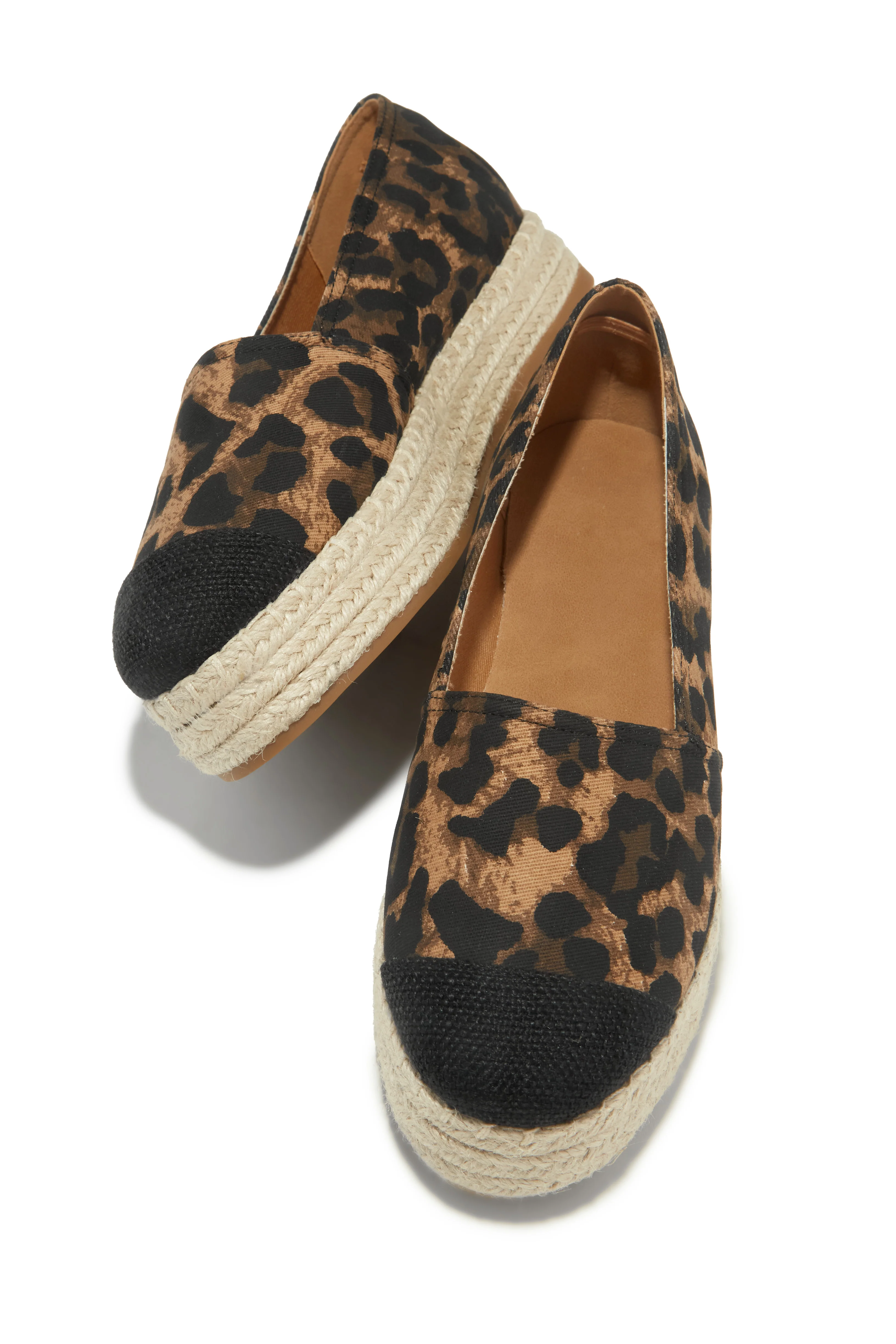 Beach Babe Platform Espadrille Flats - Leopard - Image 2