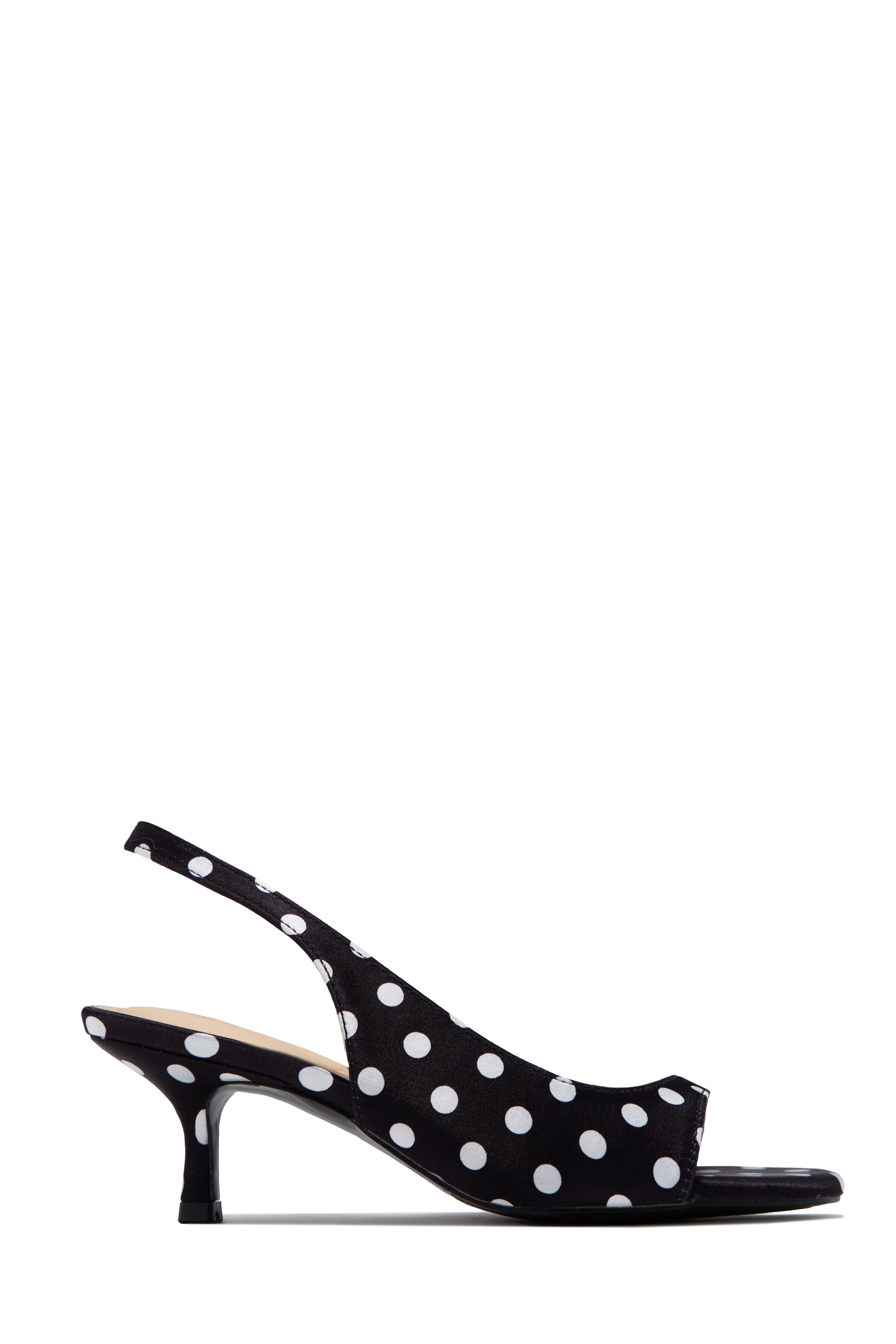 Becca Slingback Mid Heels - Polka Dot - Image 6