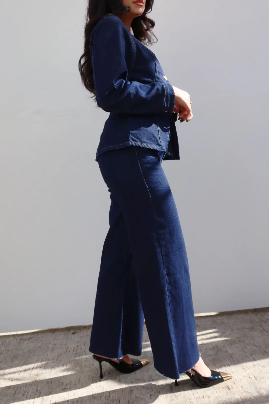 Becca Wide Leg Jean Pant - Denim - Image 3