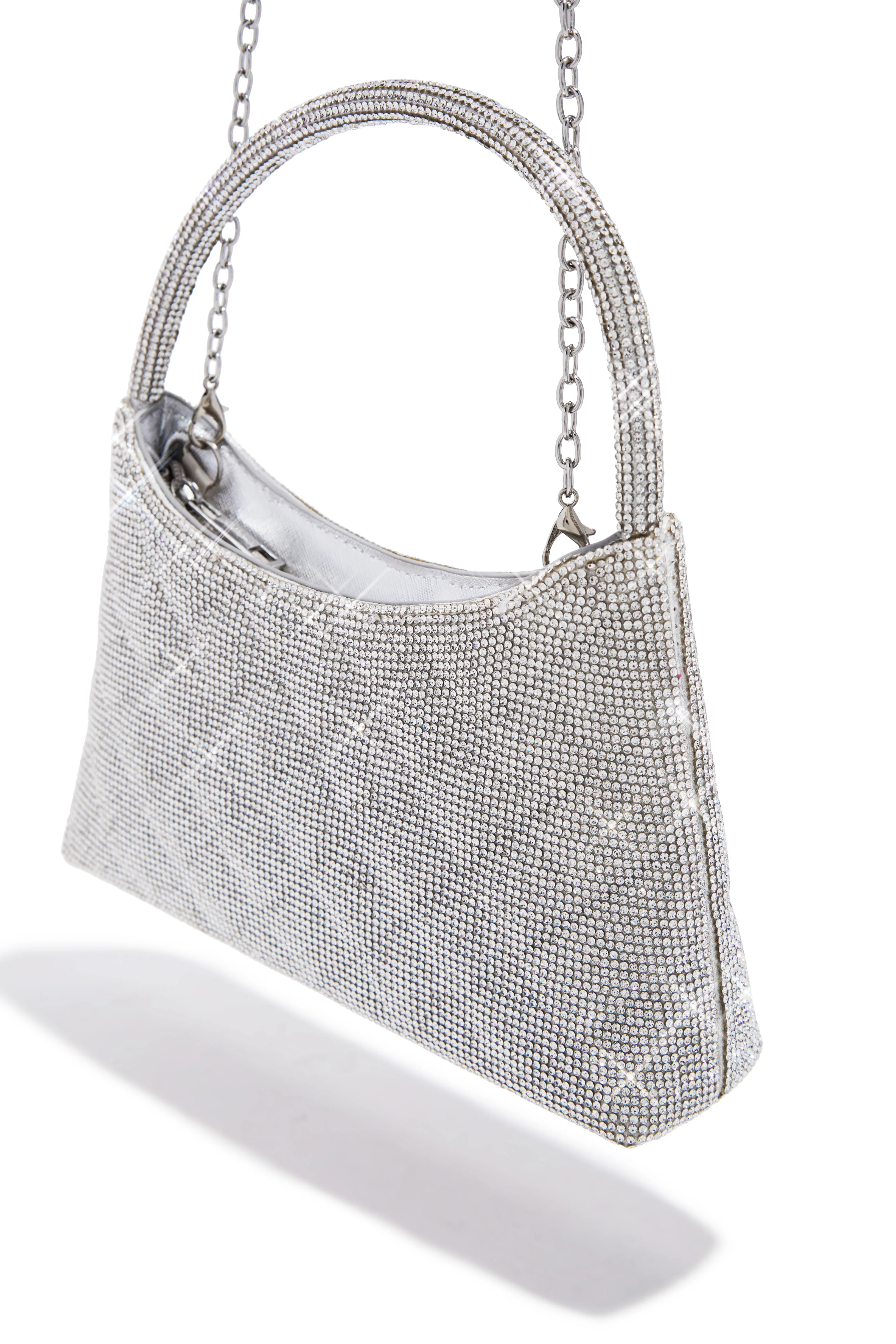 Bella Embellished Handbag - Silver - Image 4