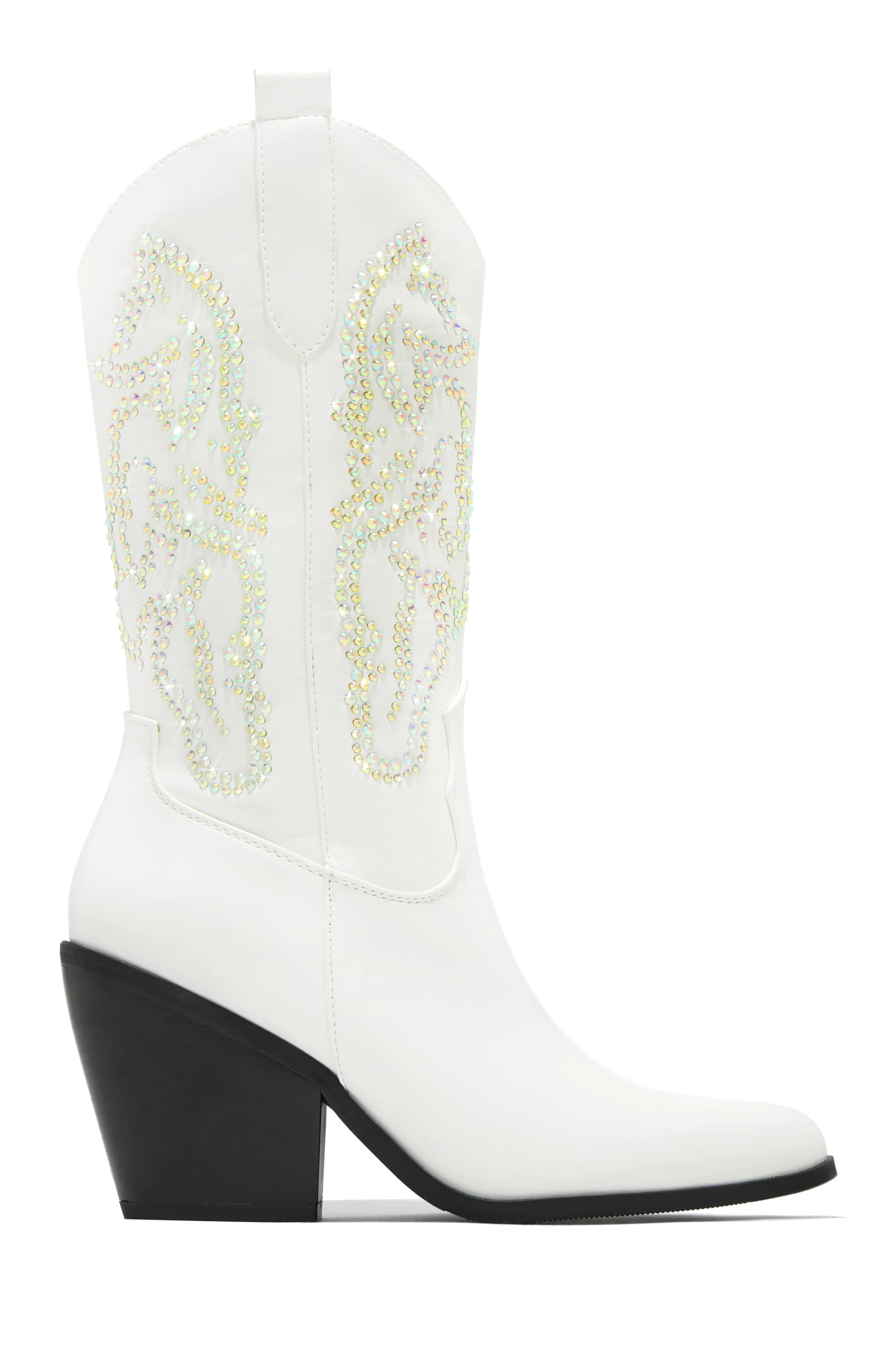 Best In The West Embellished Cowgirl Boots - White - Image 10