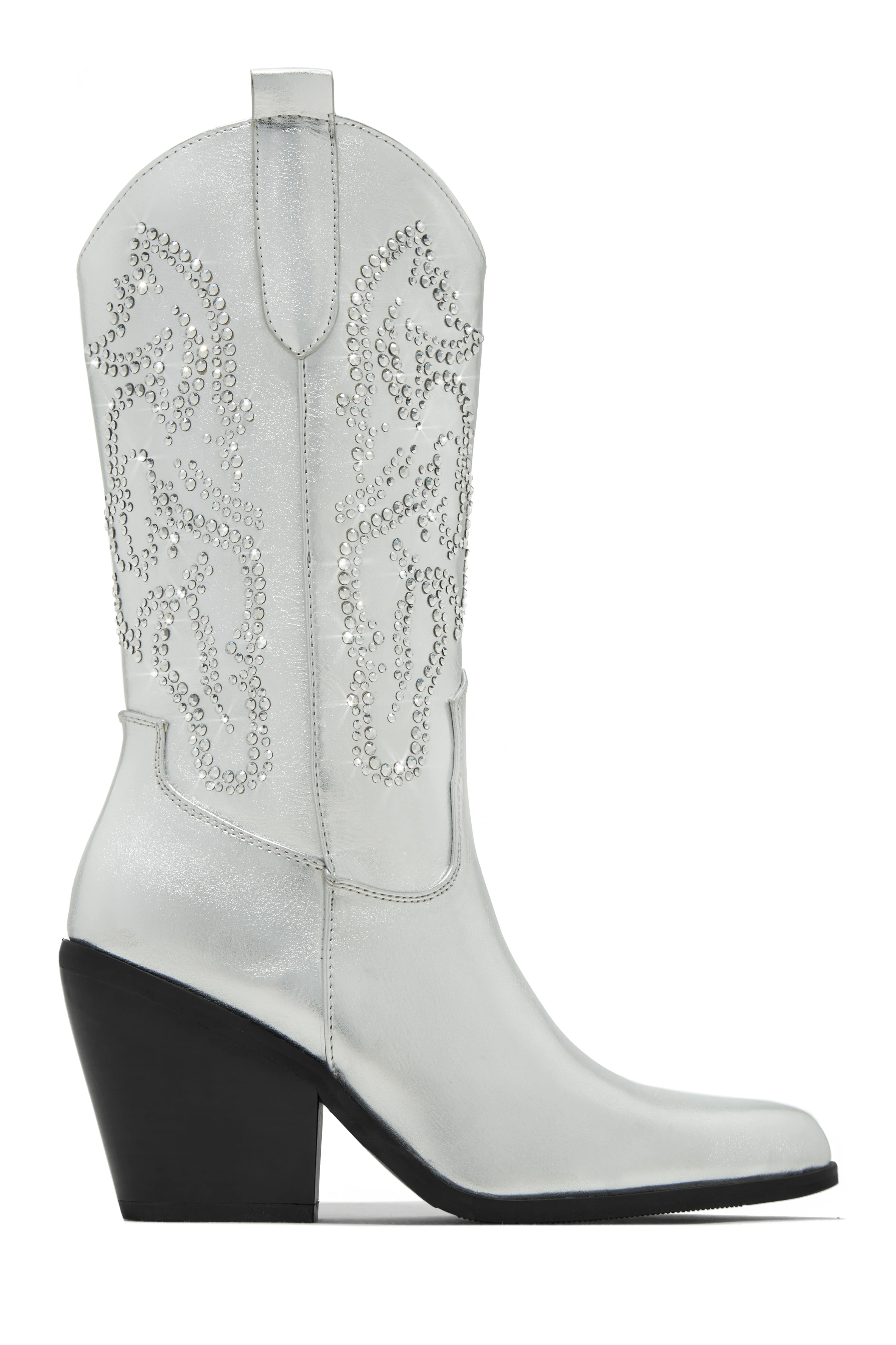 Best In The West Embellished Cowgirl Boots - White - Image 9