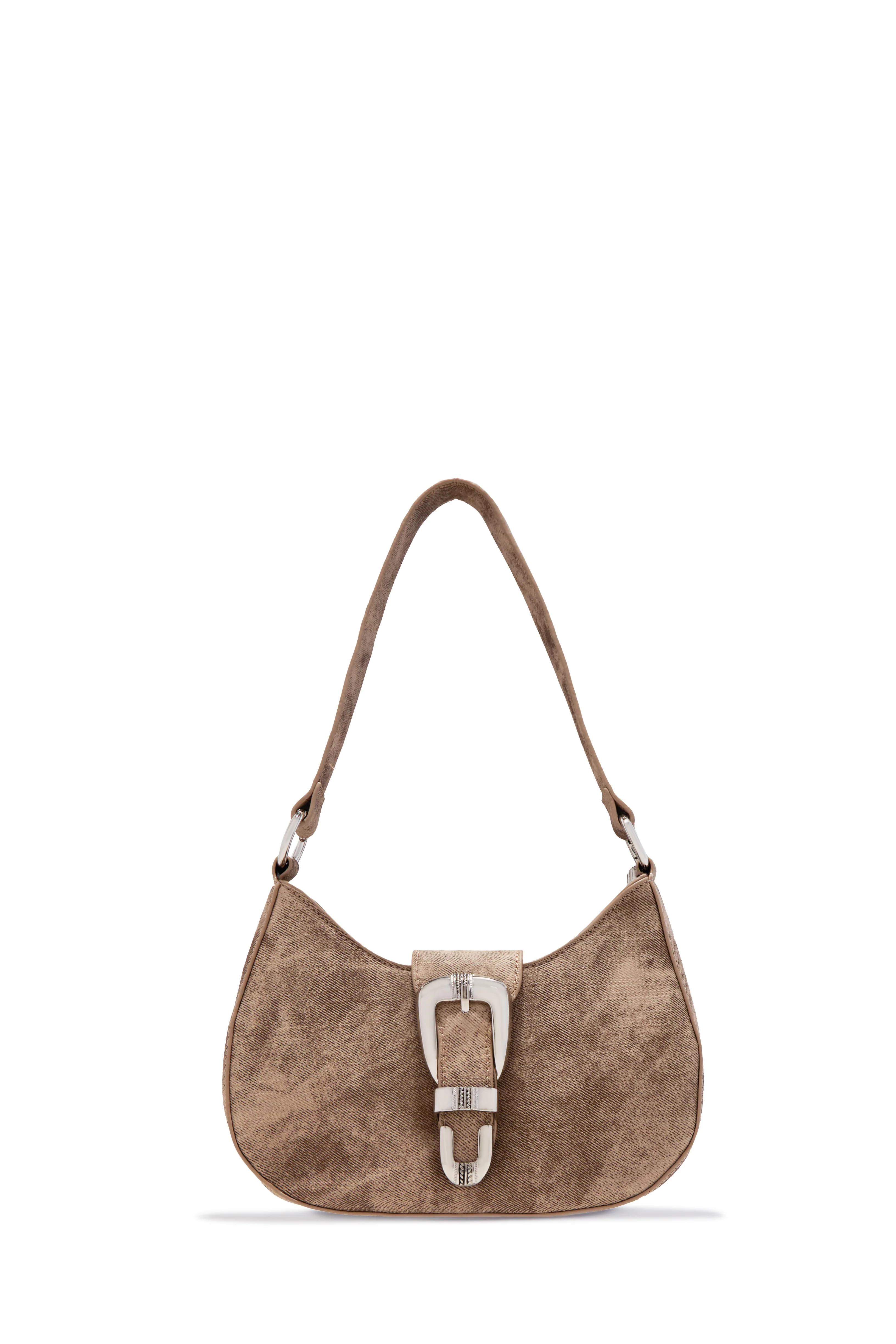 Brynn Buckle Strap Shoulder Bag - Nude - Image 10
