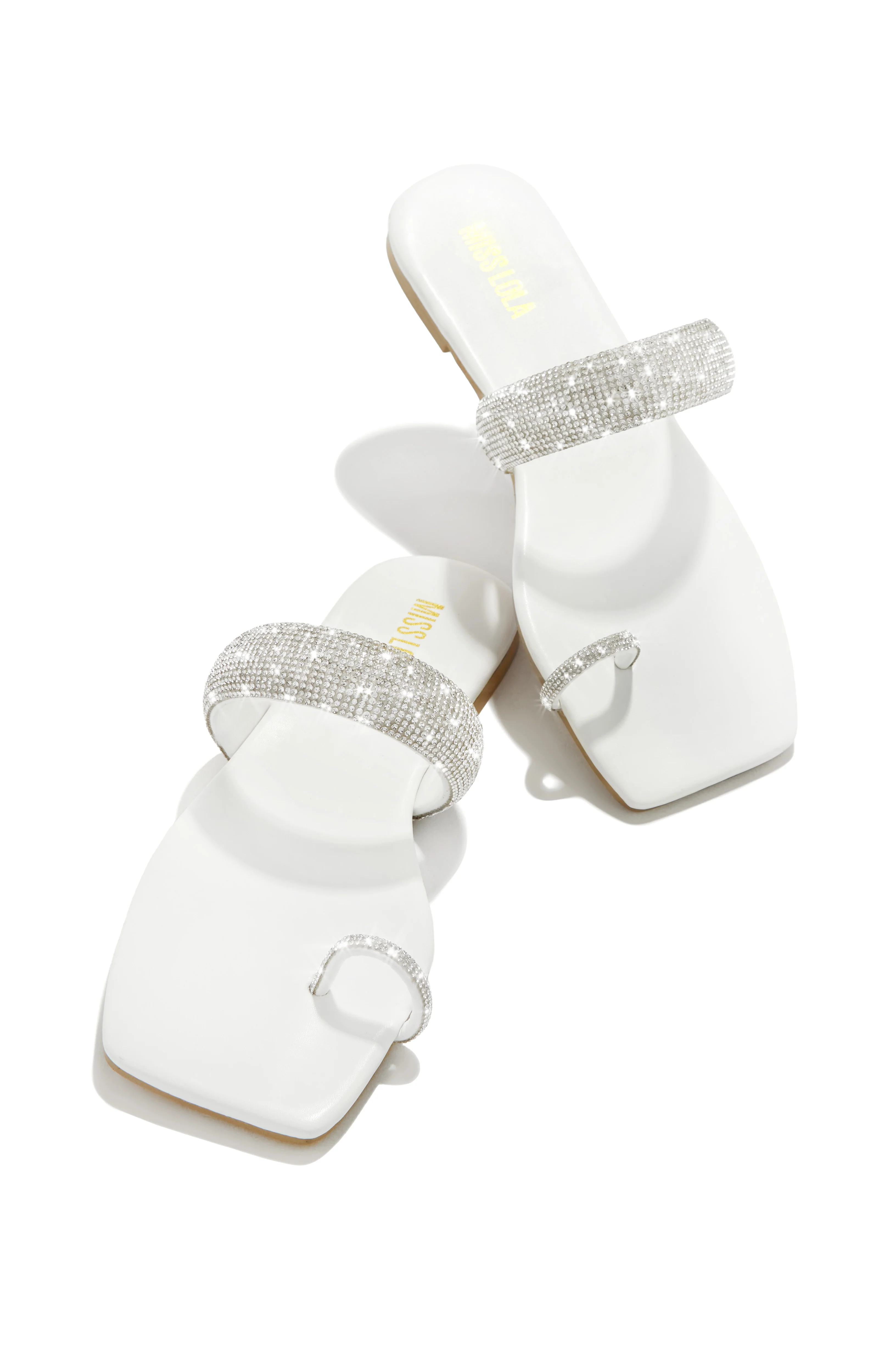 Cabana Beach Embellished Slip On Sandals - Gold - Image 9