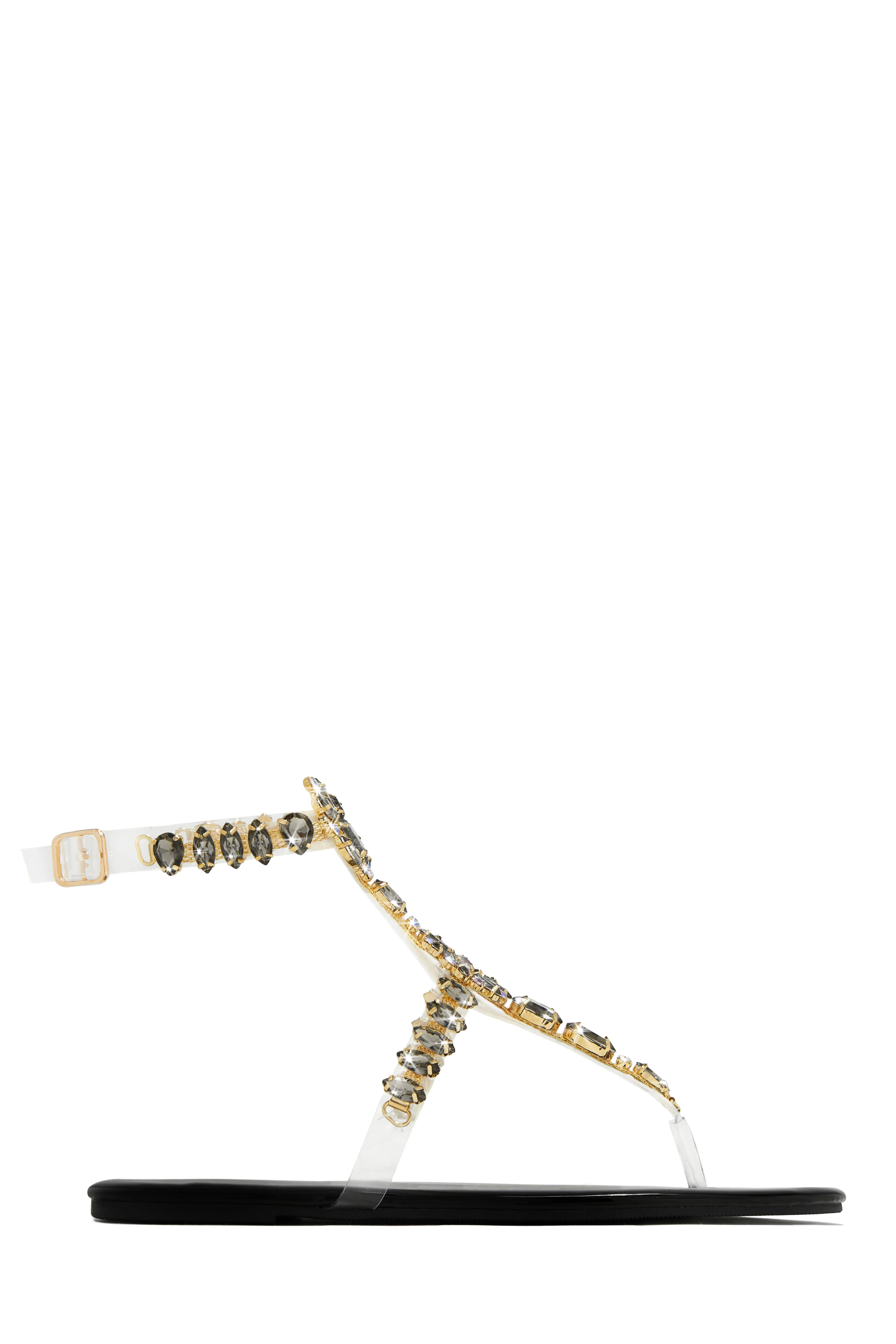 Caicos Resort Embellished Ankle Strap Sandals - Black - Image 3