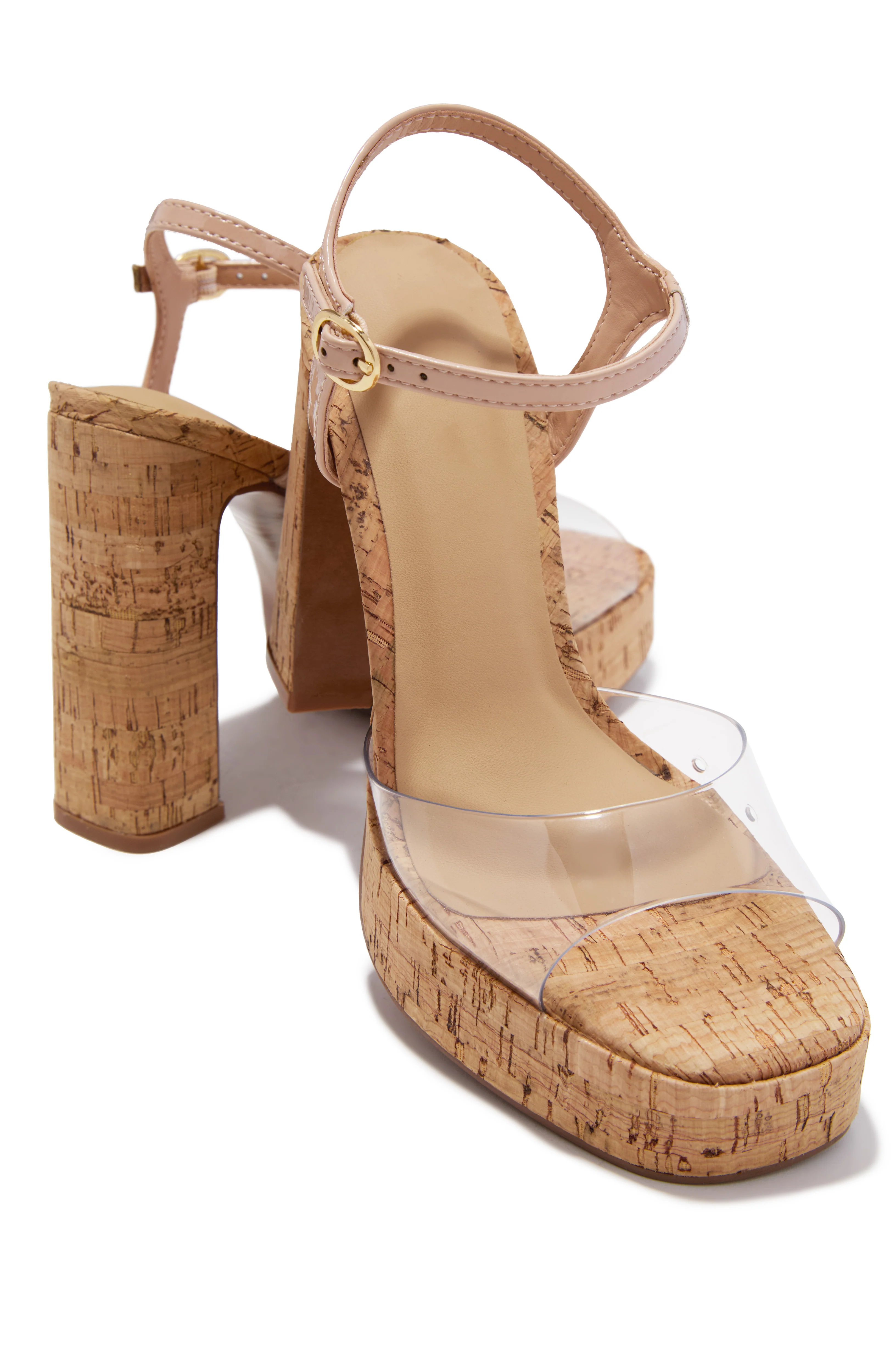 Catalina Platform Chunky Heels - Nude - Image 3