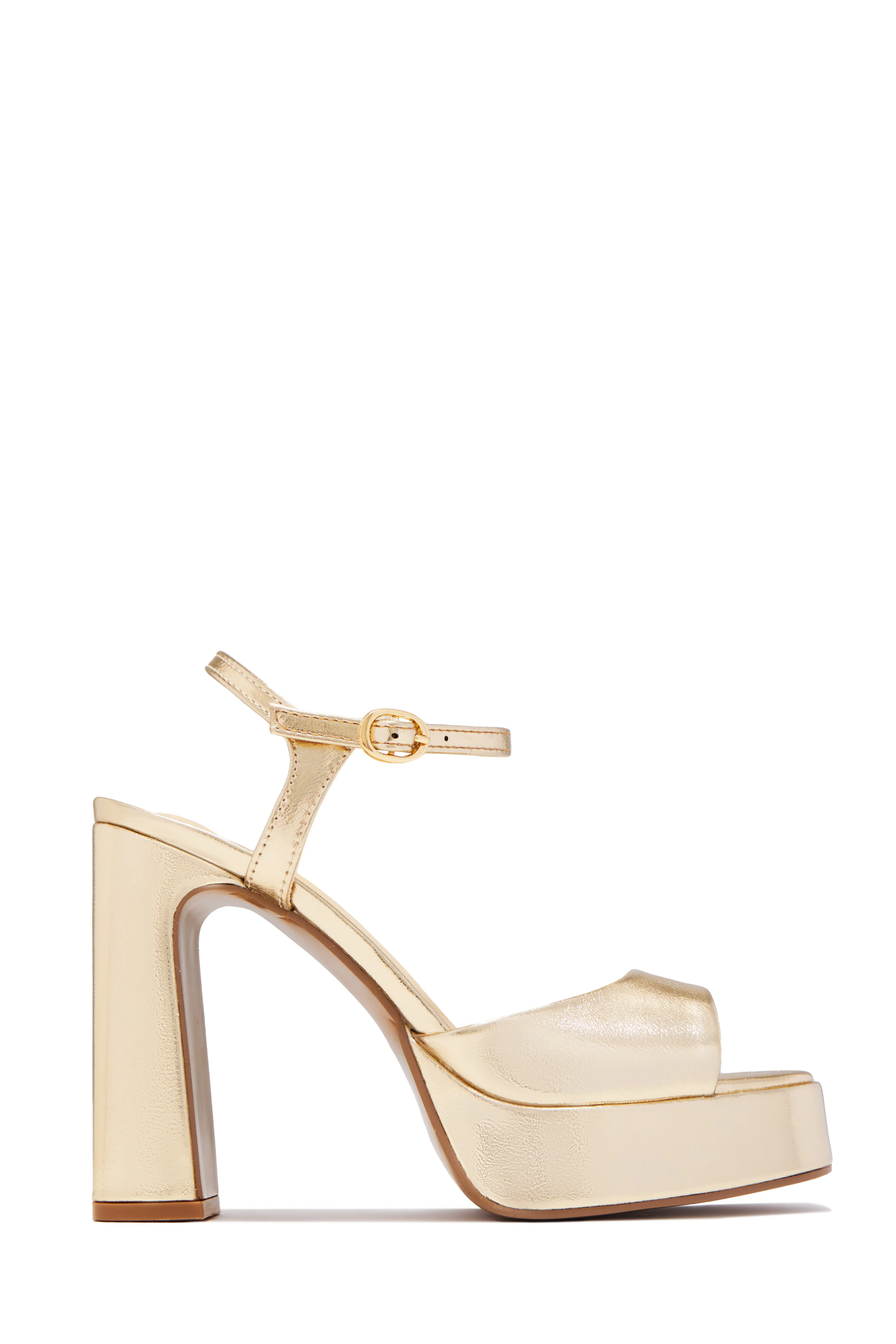 Catalina Platform Chunky Heels - Gold - Image 2