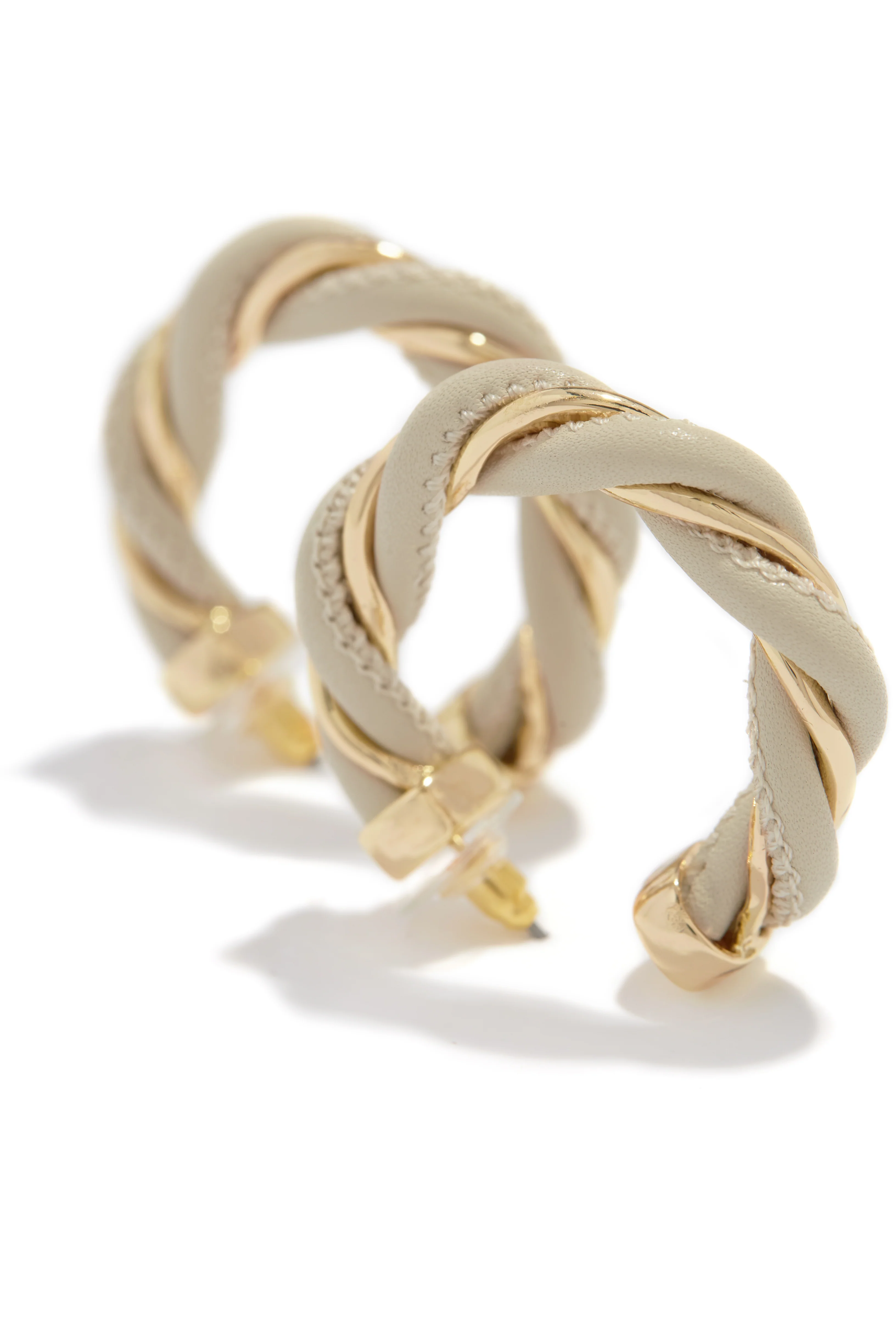 Cely PU Hoop Earring - Navy - Image 6