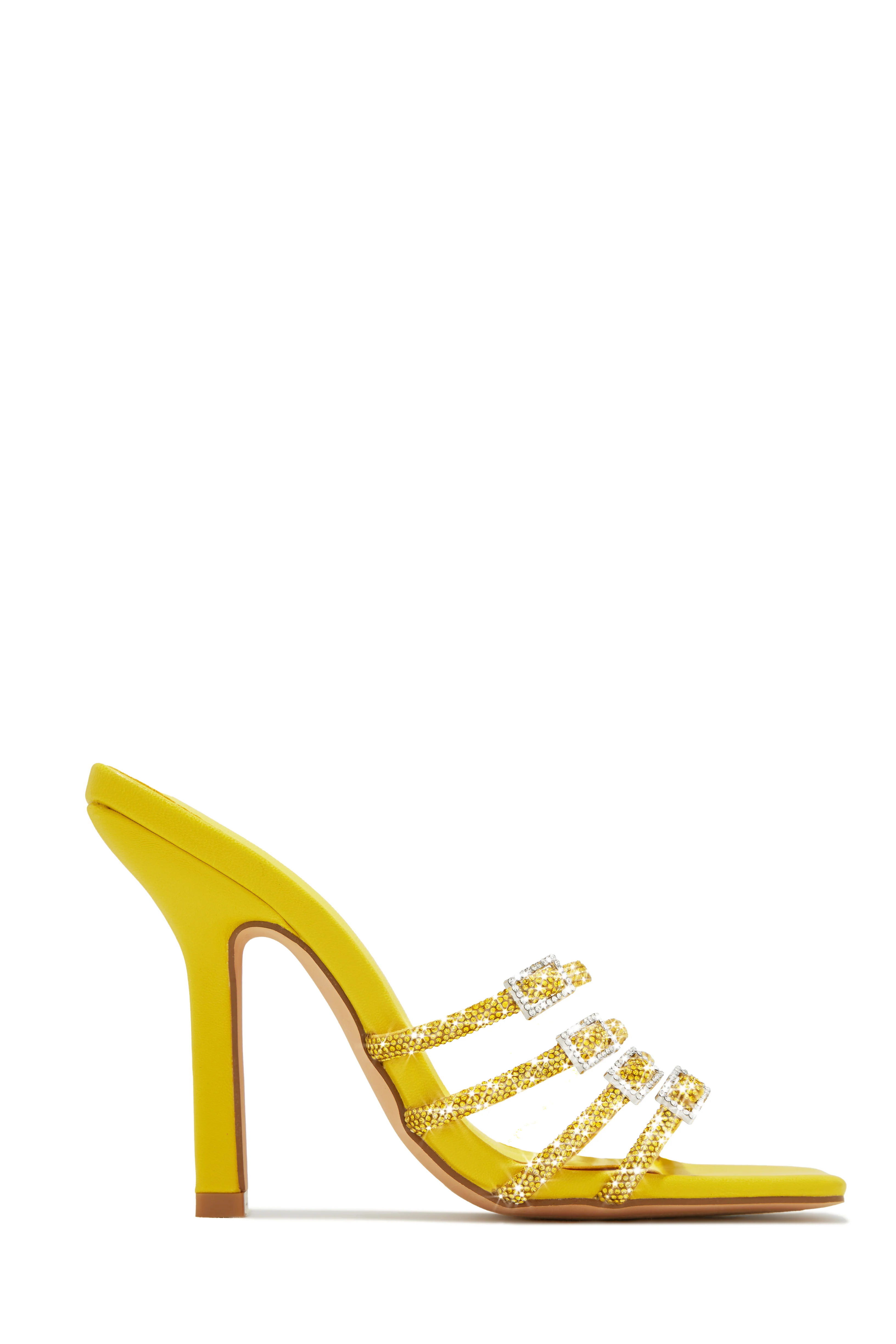 Champagne Taste Embellished High Heel Mules - Silver - Image 11