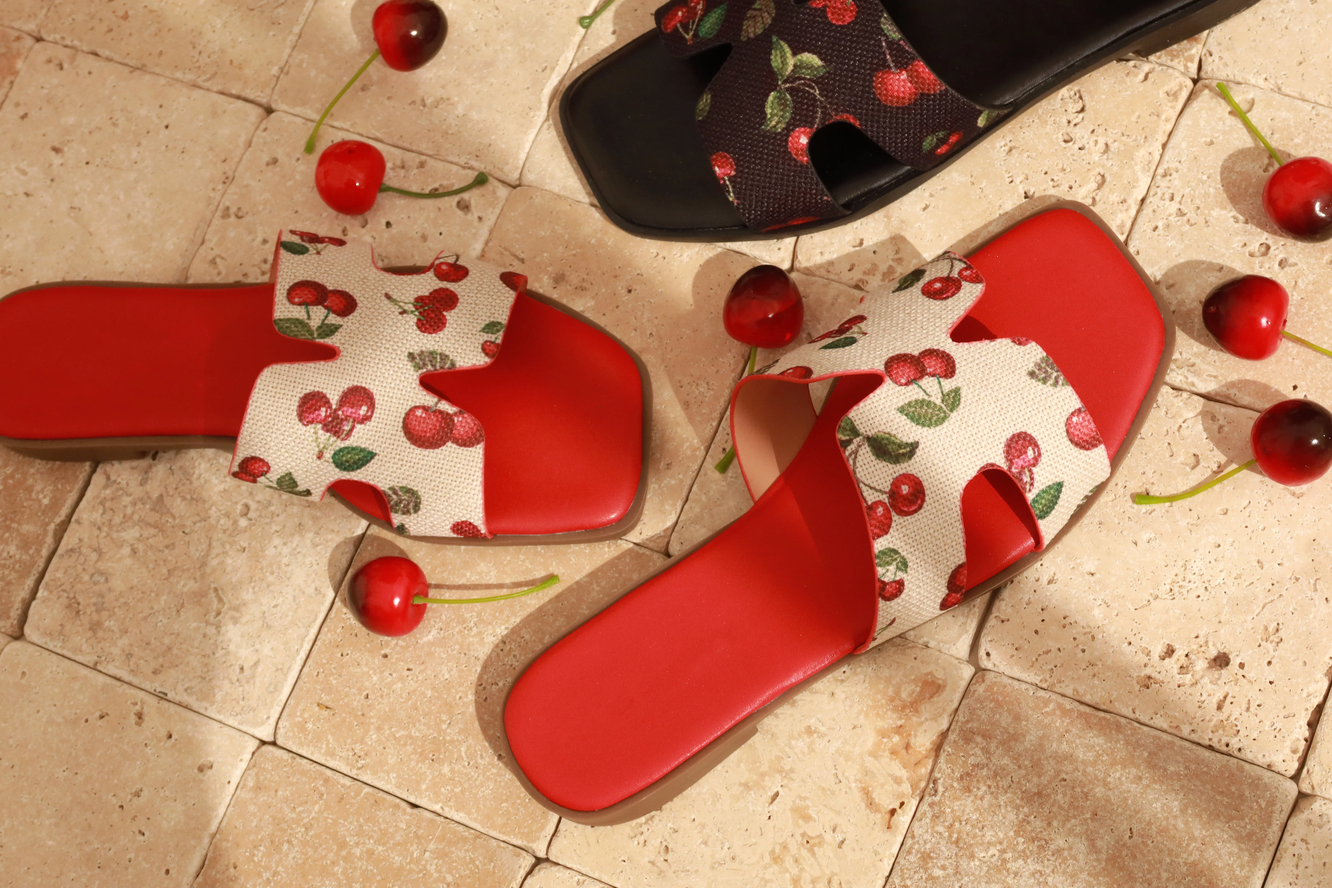 Cherry Baby Slip On Sandals - Red - Image 3