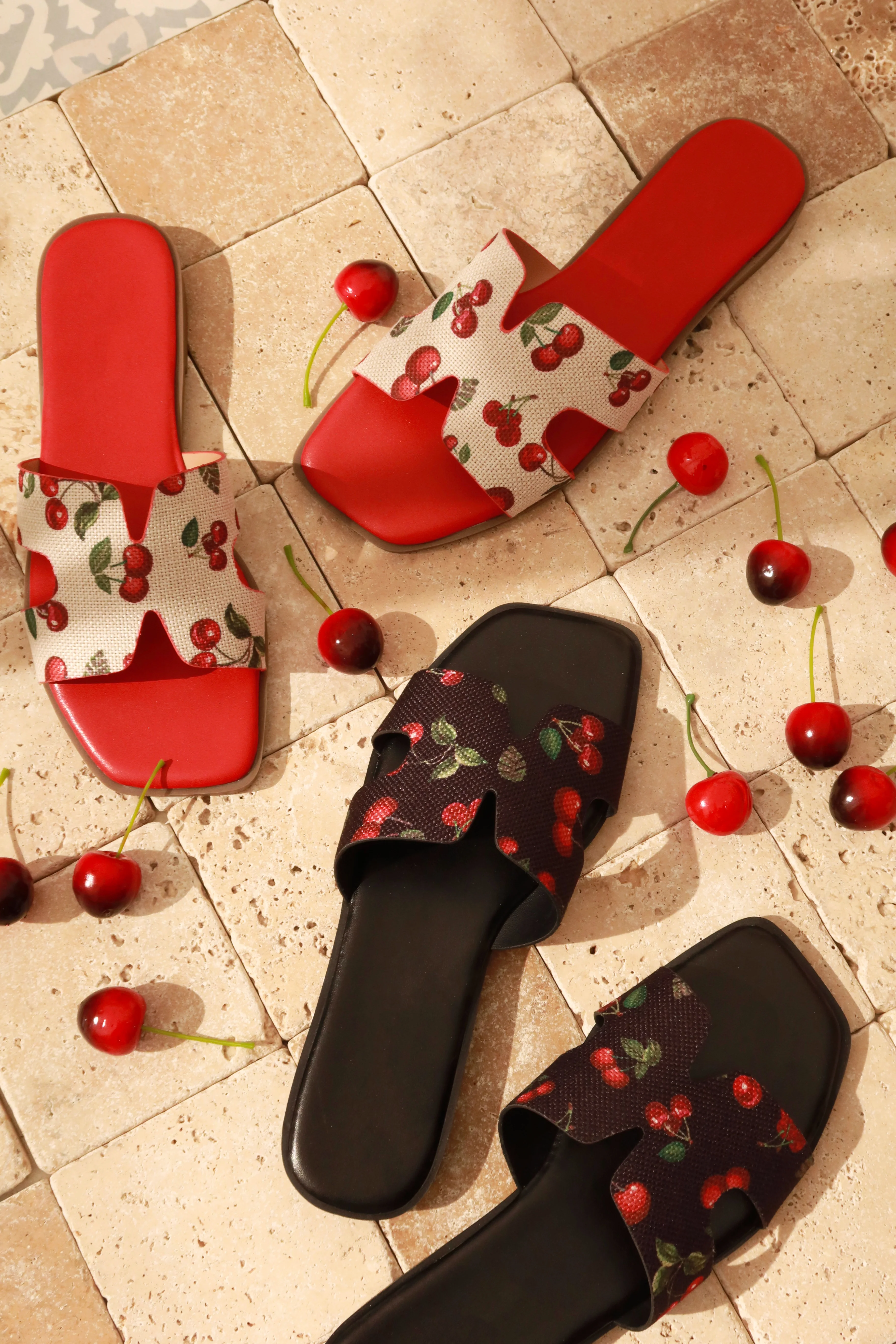 Cherry Baby Slip On Sandals - Red - Image 4
