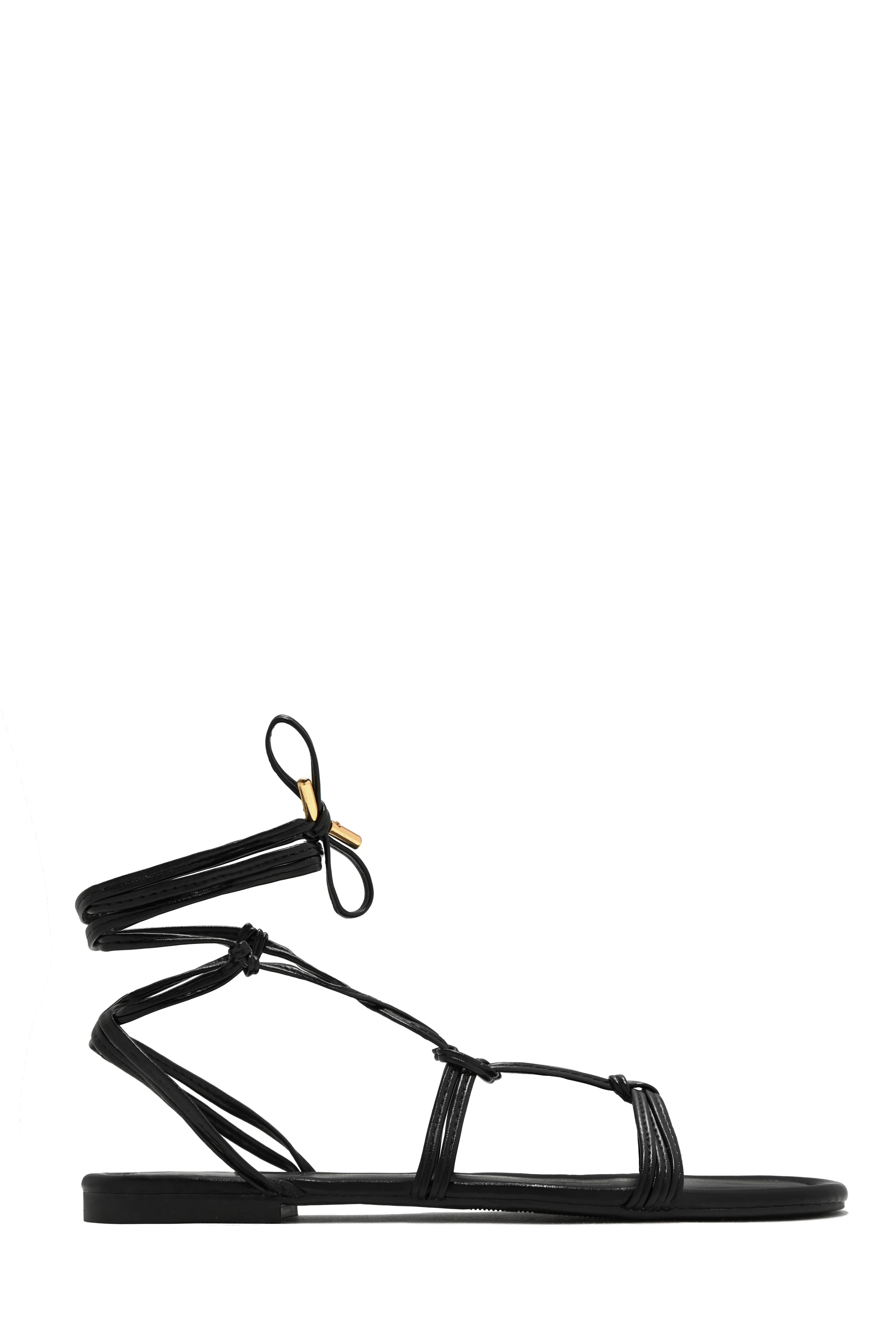 Coastal Villa Lace Up Sandals - Gold - Image 5