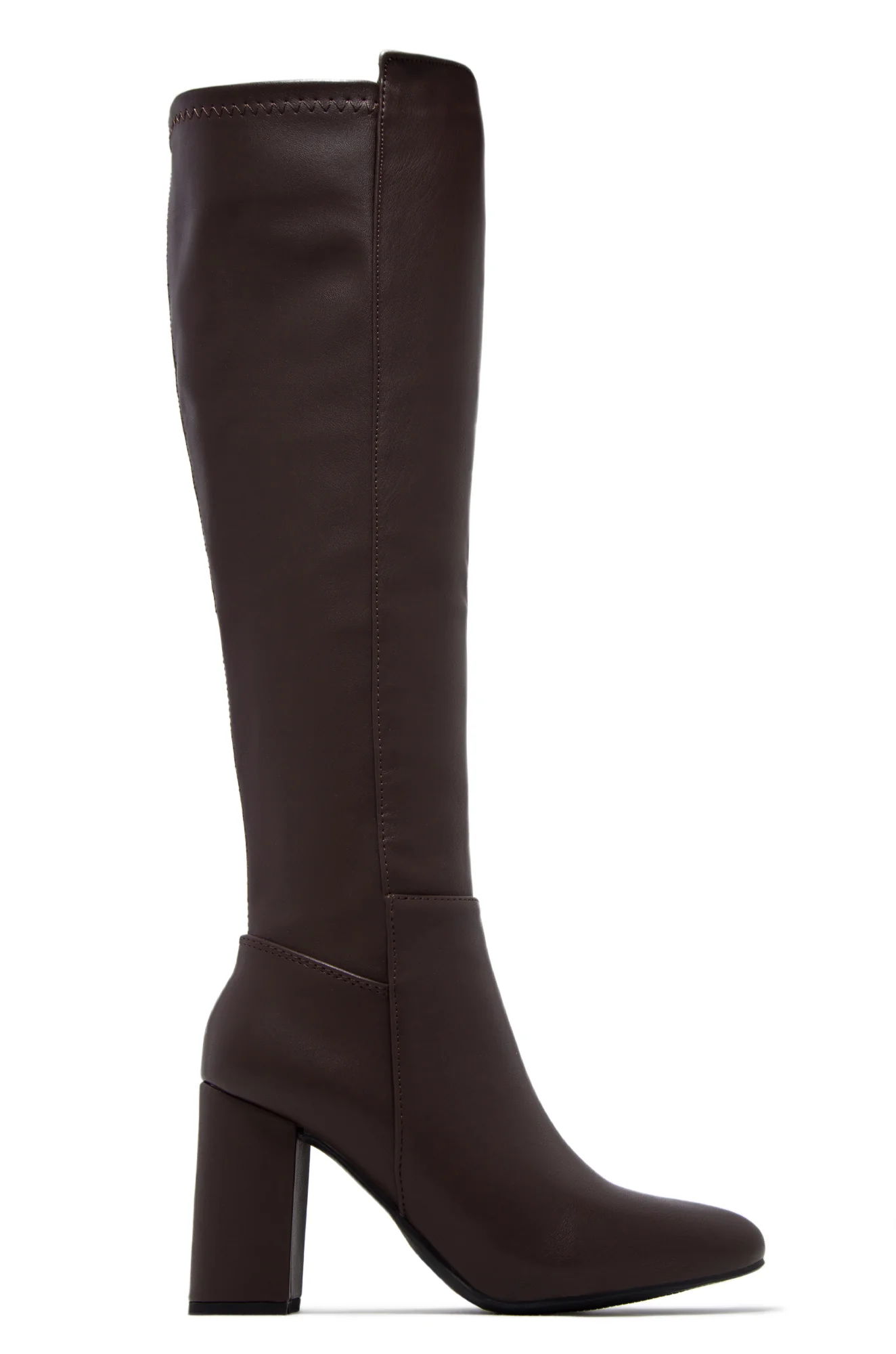 Colette Block Heel Boots - Brown - Image 6