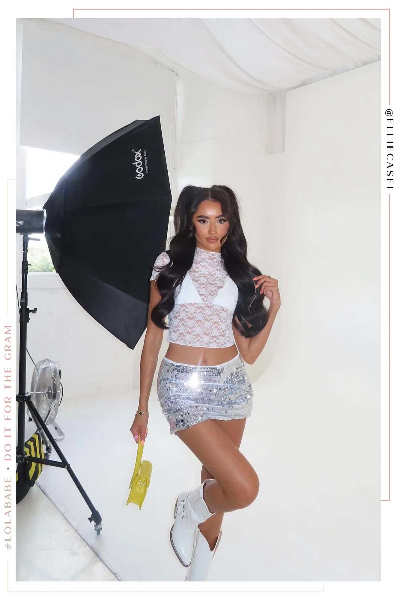 Cora High Waist Mini Skirt - Silver - Image 5