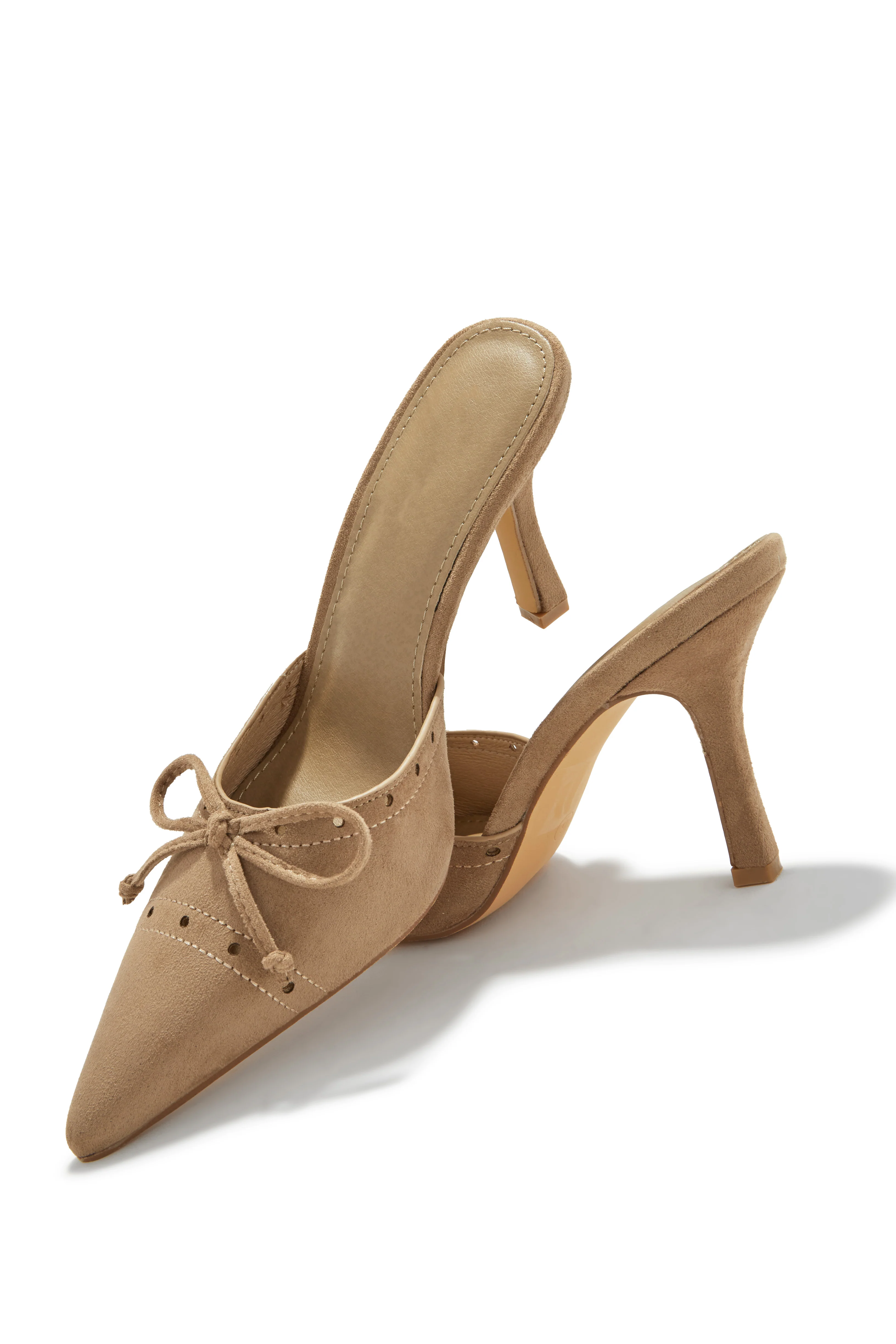 Coraima Mule Heel Pumps - Nude - Image 3