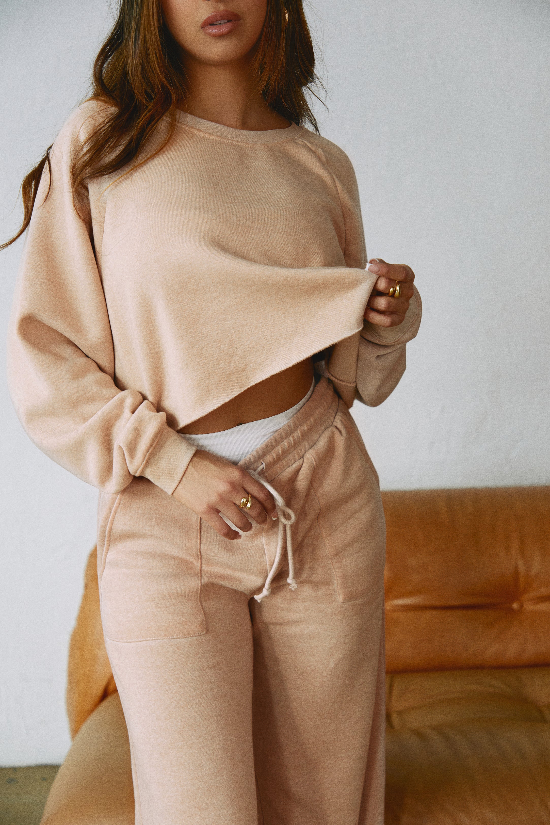 Cozy Moments Crop Sweater - Nude - Image 3