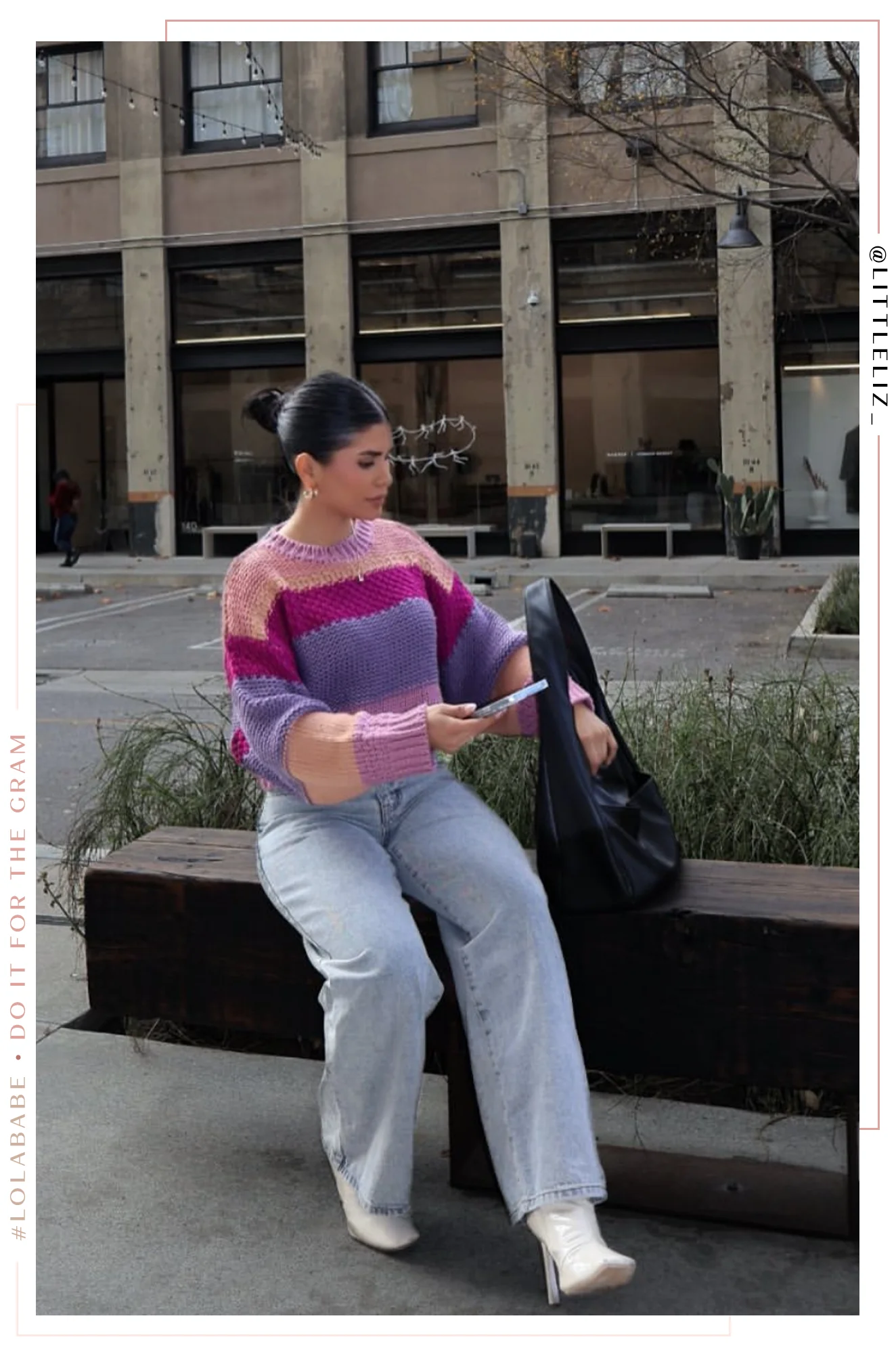 Cozy Season Long Sleeve Cropped Sweater - Multi - Image 4