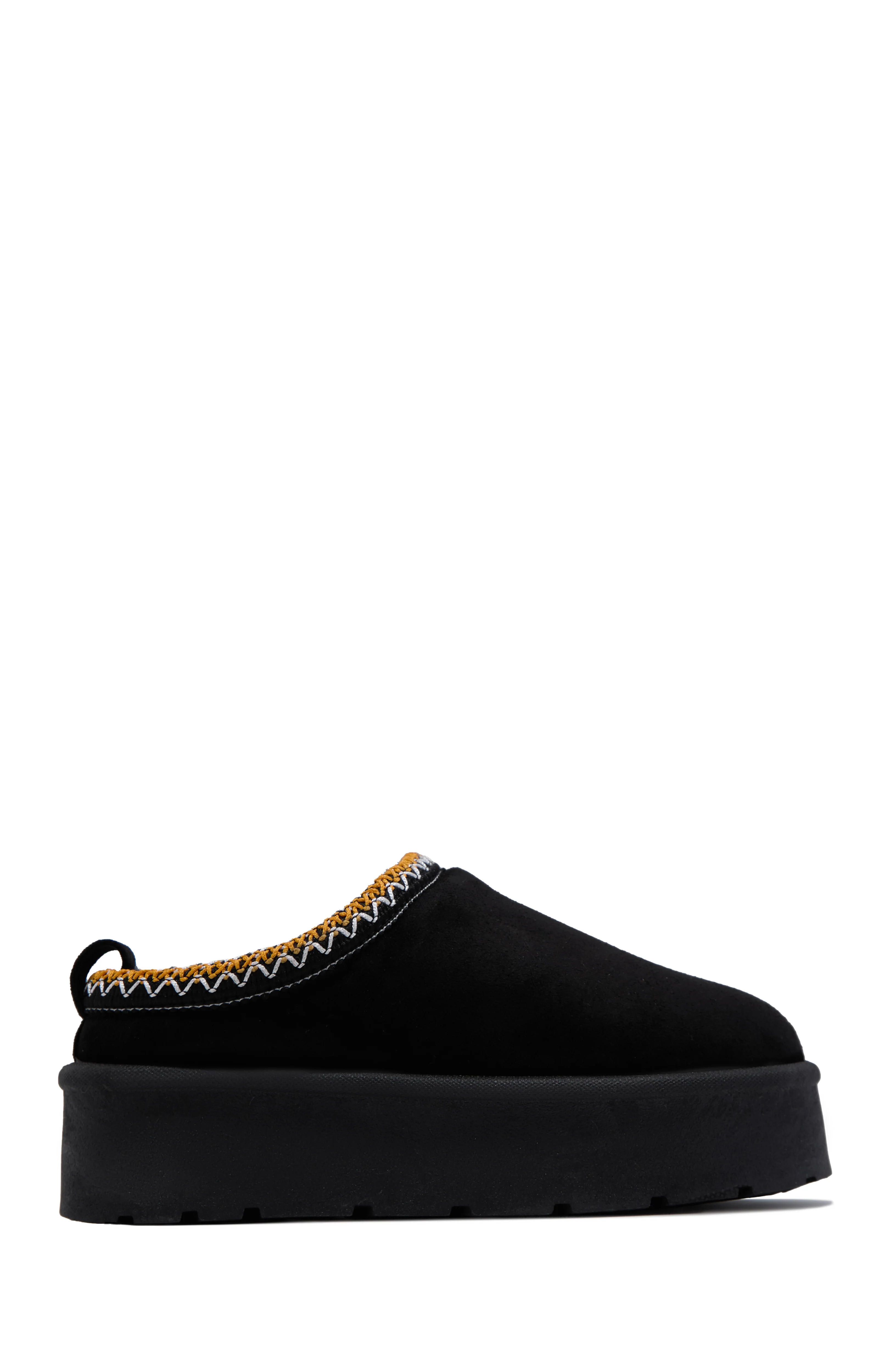 Cozy Weather Slip On Platform Flats - Black - Image 5
