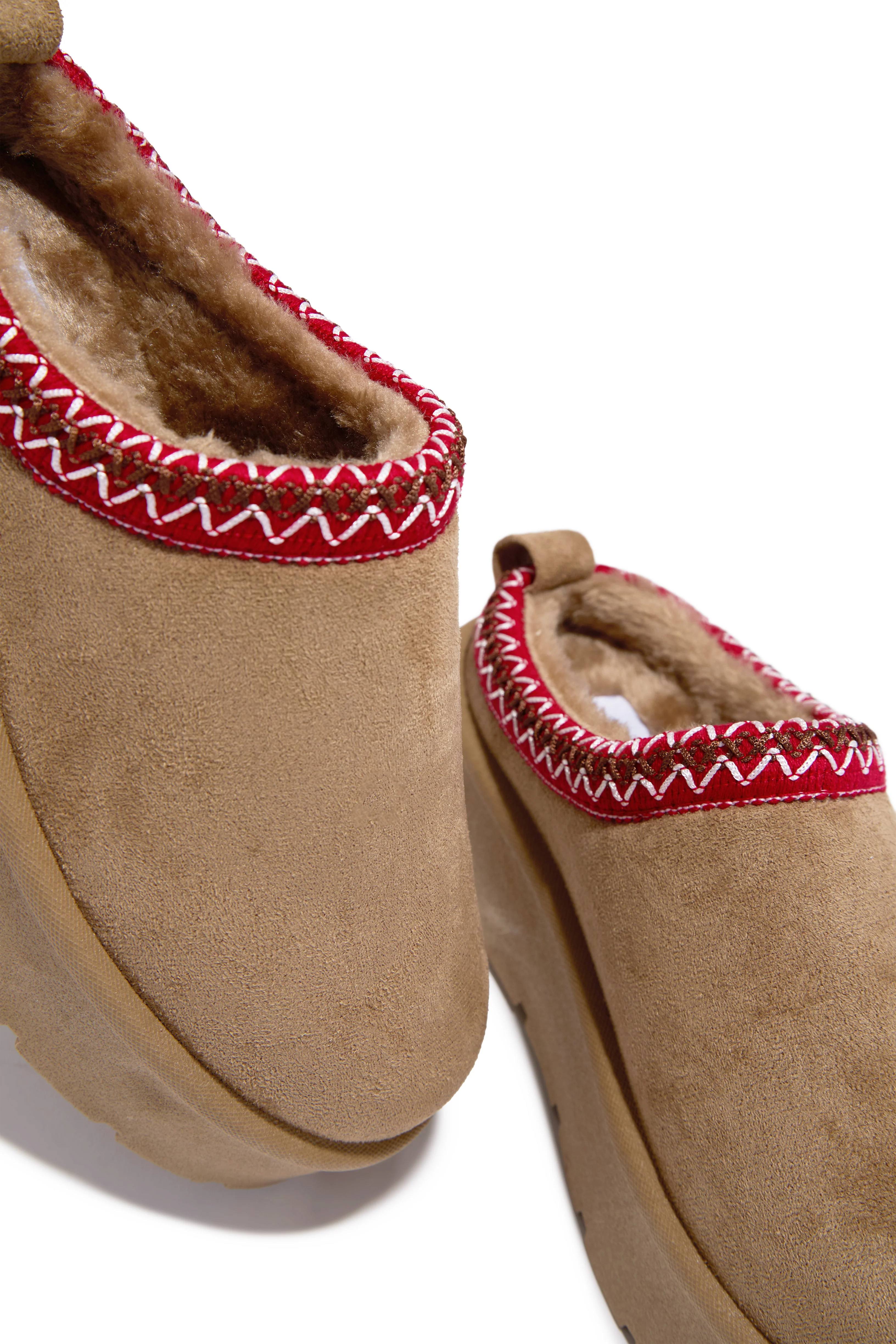 Cozy Weather Slip On Platform Flats - Oatmeal - Image 3