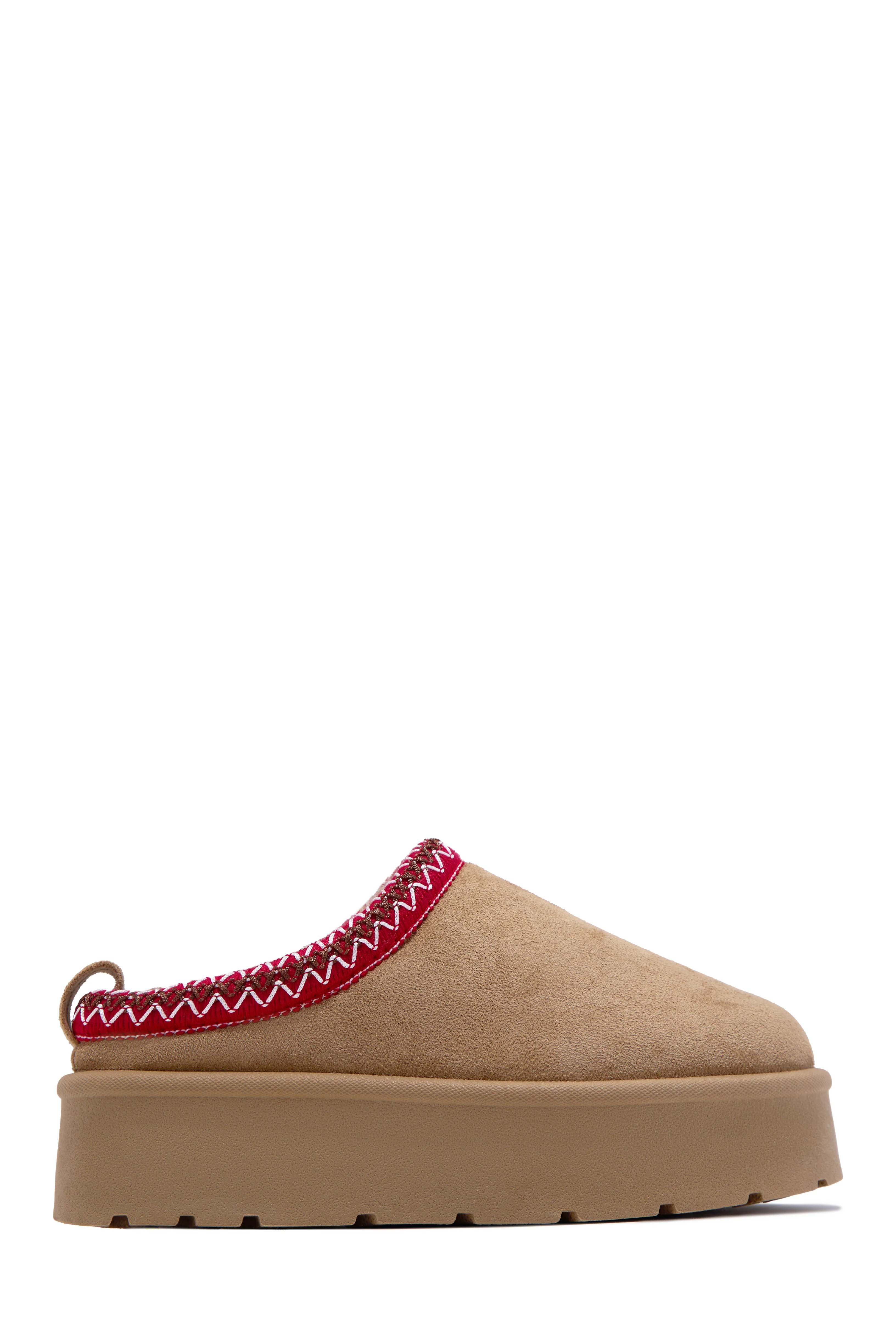 Cozy Weather Slip On Platform Flats - Oatmeal - Image 6