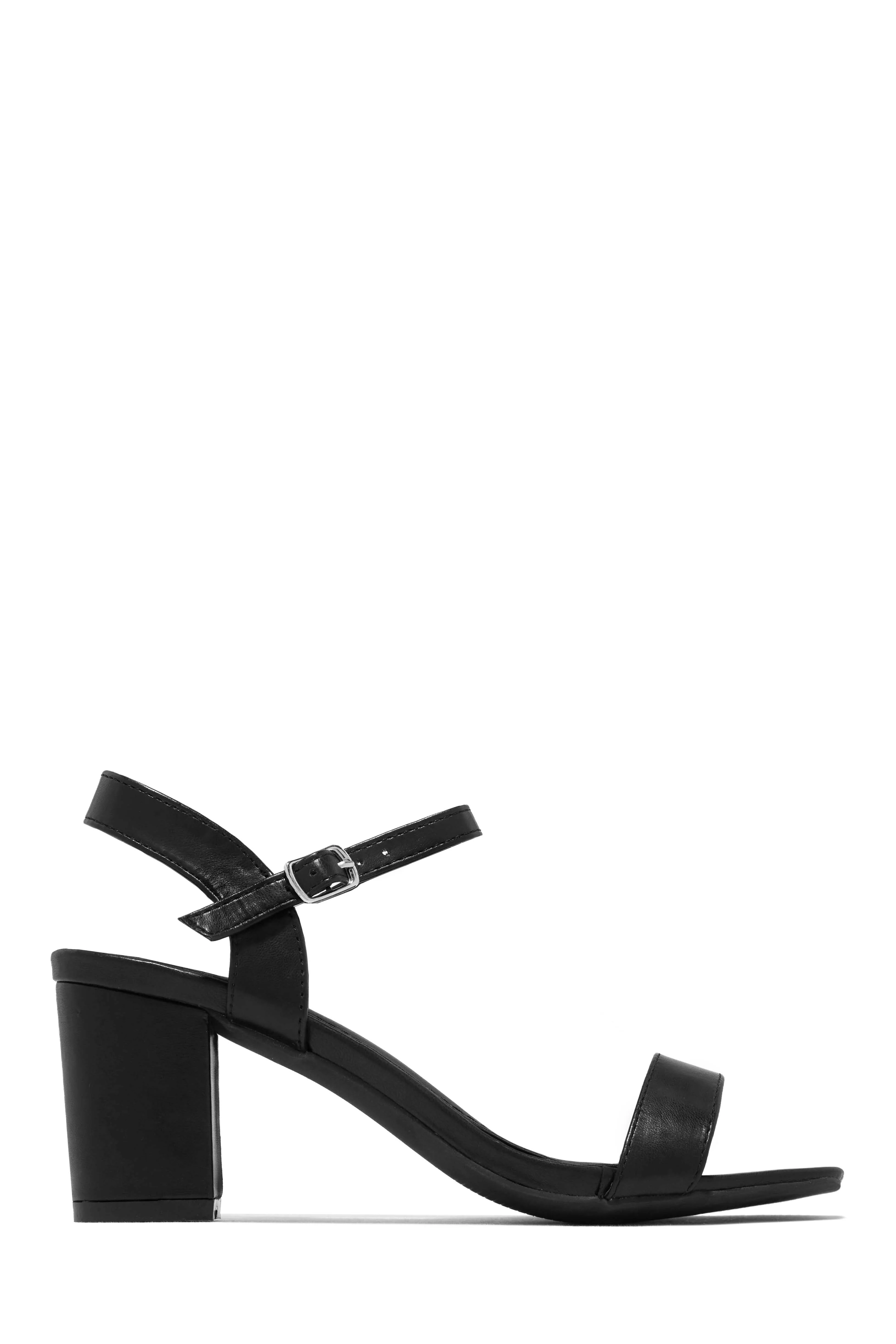 Deryna Ankle Strap Block Heels - White - Image 5