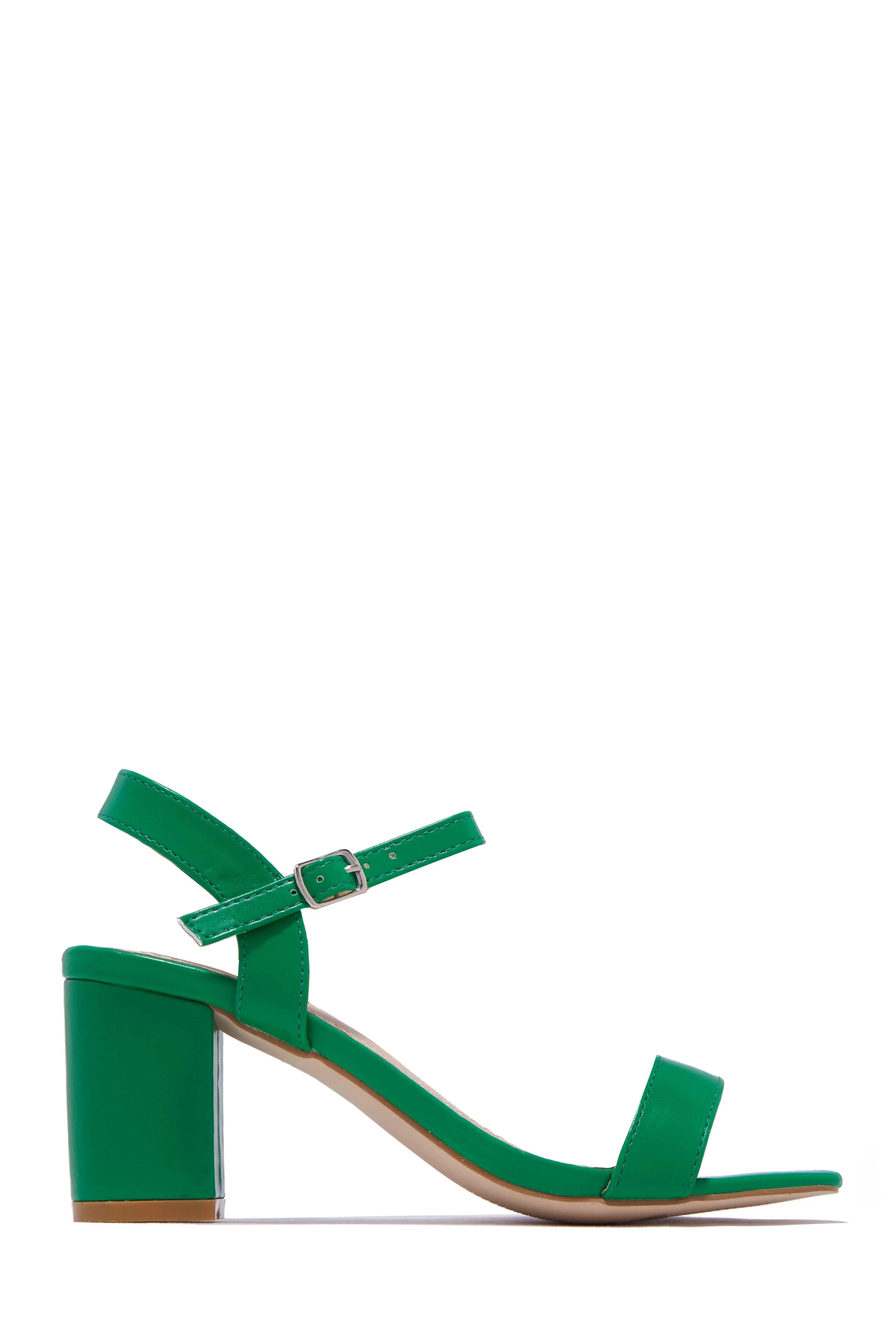 Deryna Ankle Strap Block Heels - White - Image 7