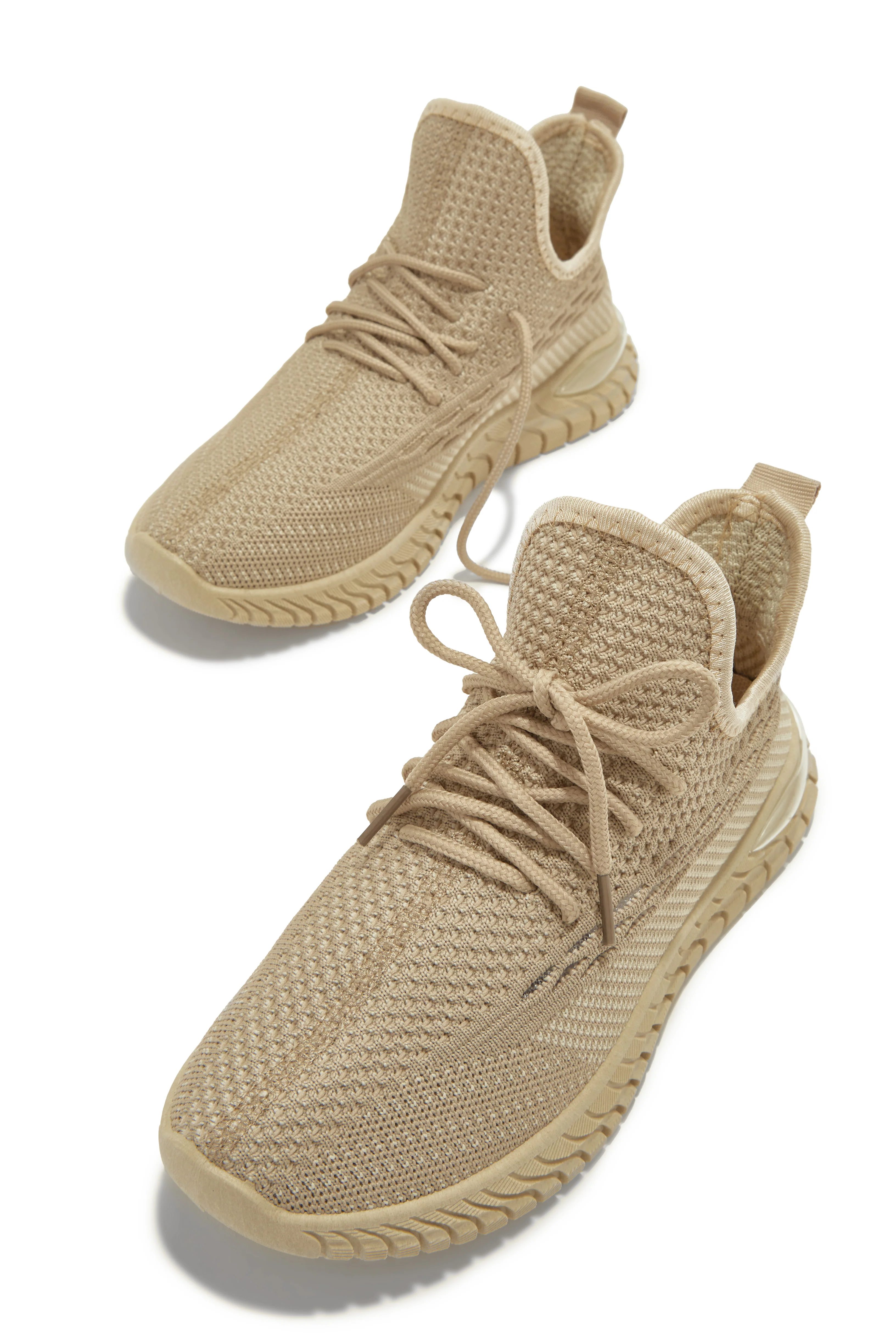 Determined Lace Up Sneakers - Nude - Image 4